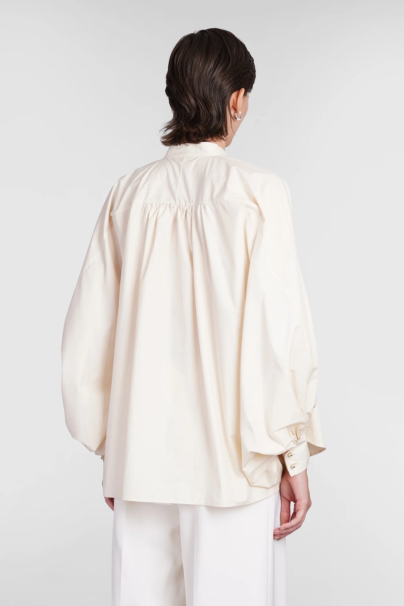 Shirt in beige cotton - Image 3