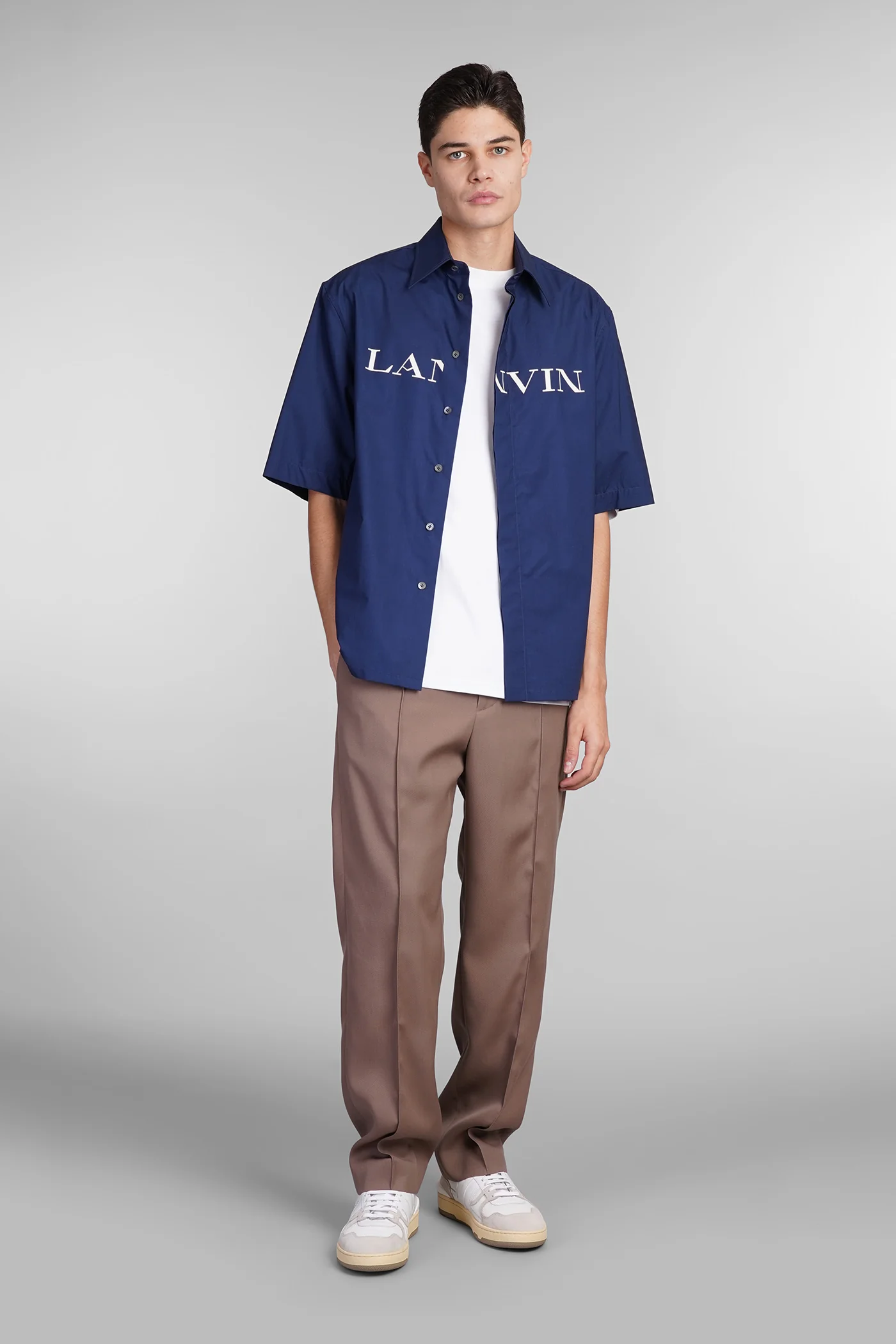 Shirt in blue cotton - Image 2