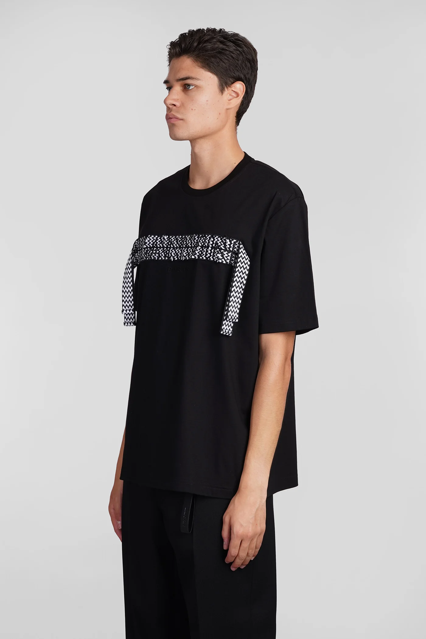 T-Shirt in black cotton - Image 4