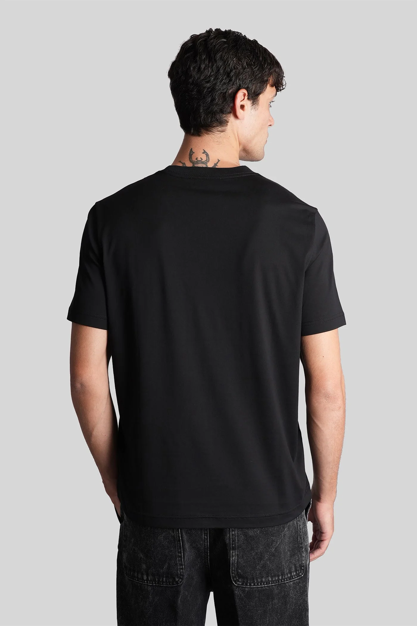 T-Shirt in black cotton - Image 3
