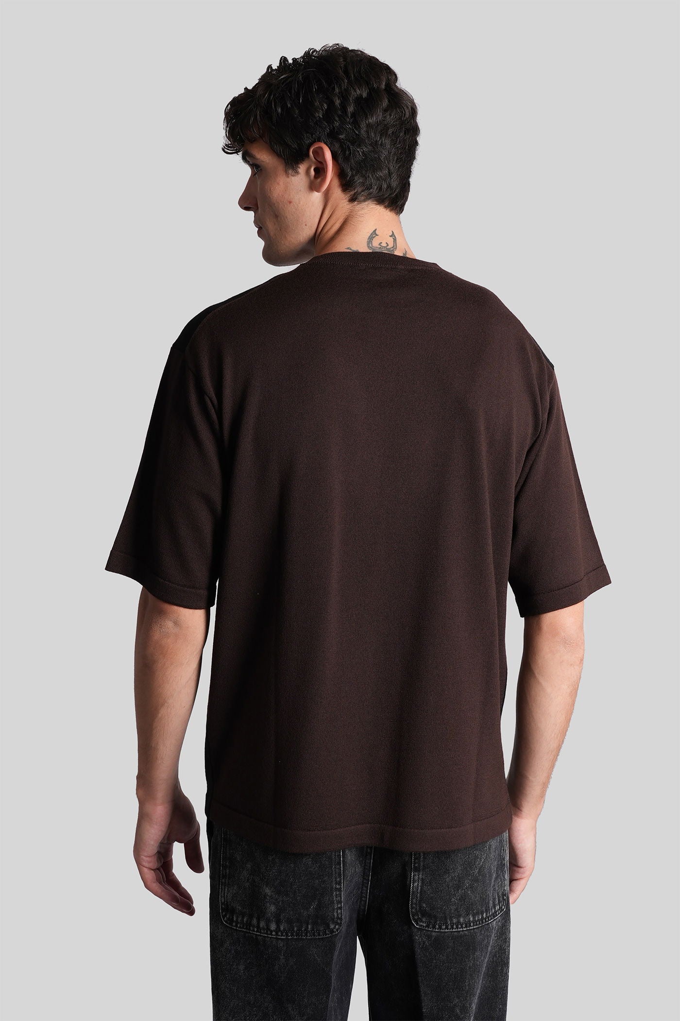 T-Shirt in black wool - Image 3
