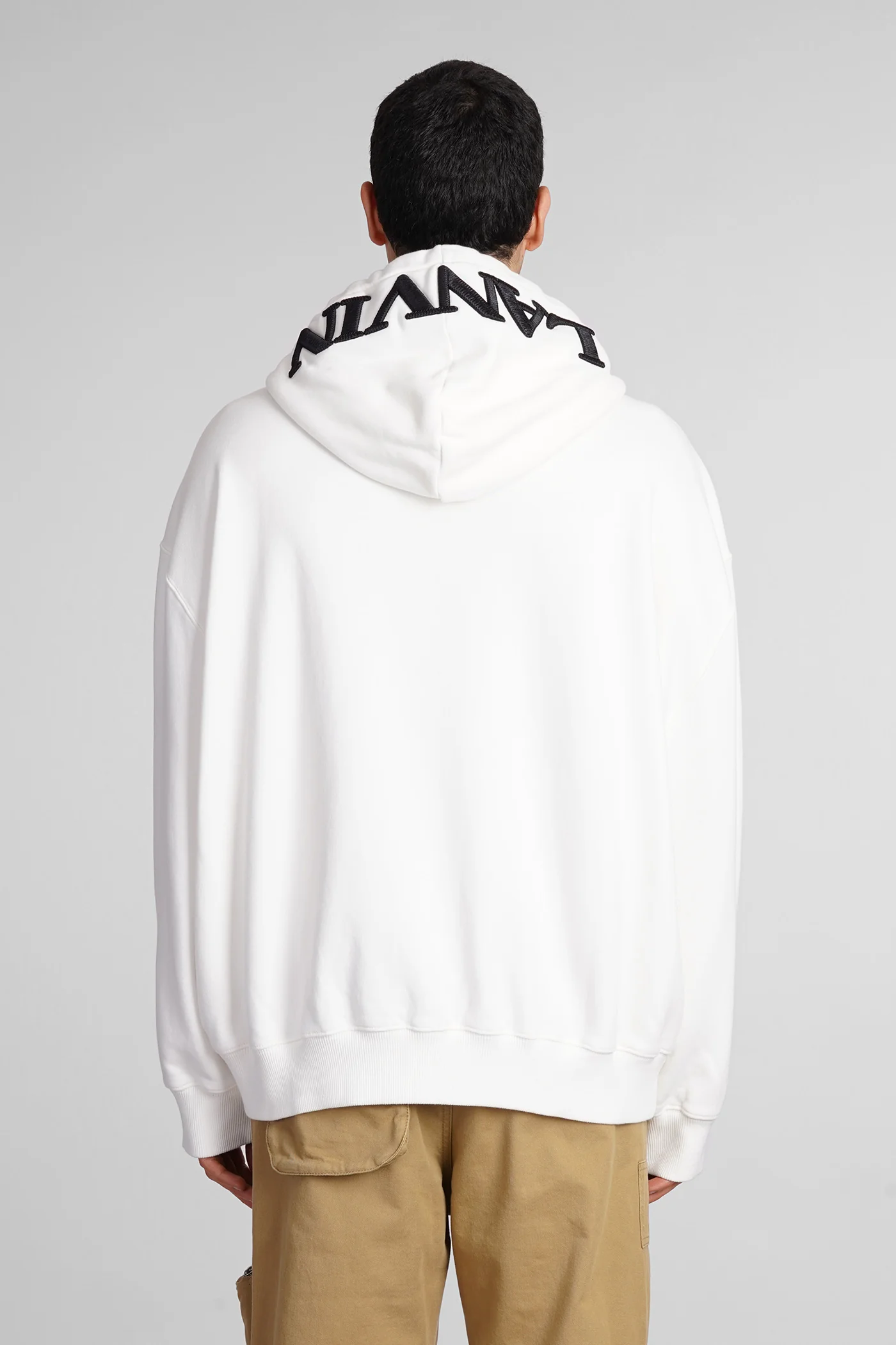 Sweatshirt in white cotton - Image 3