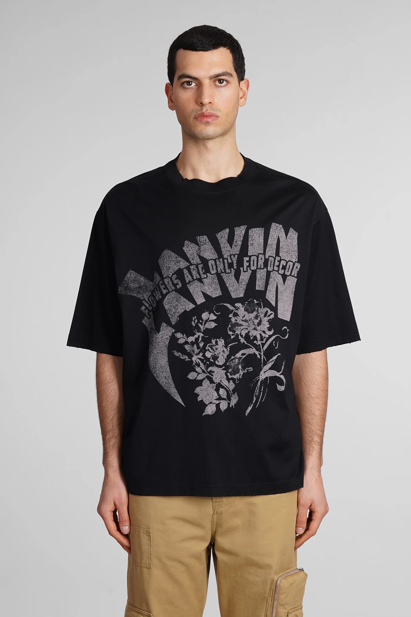 T-Shirt in black cotton