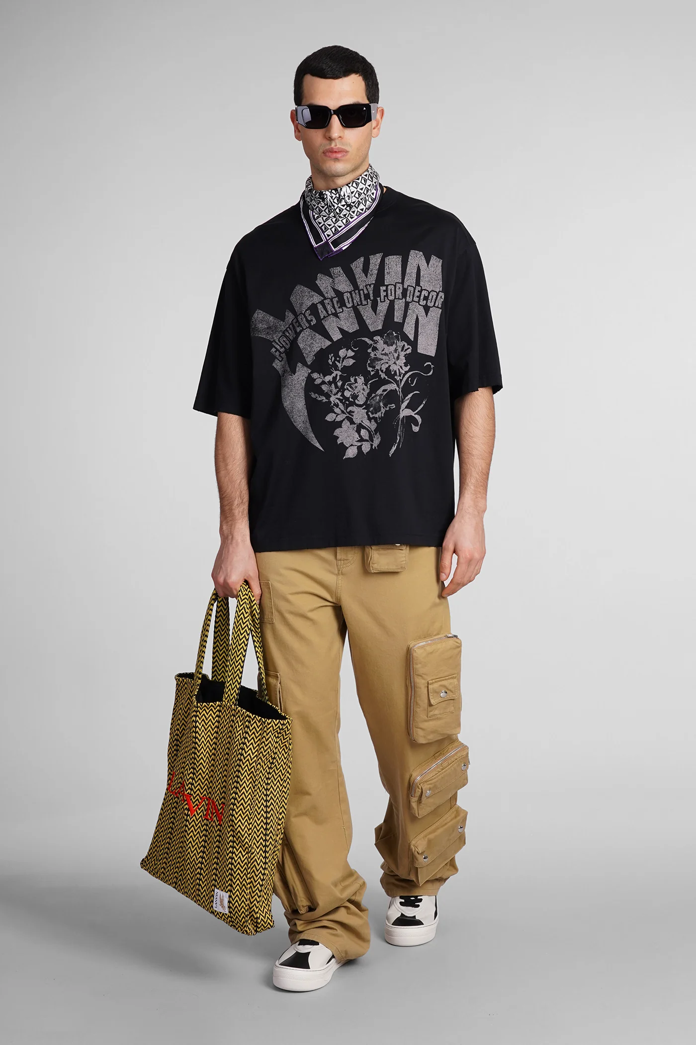 T-Shirt in black cotton - Image 2