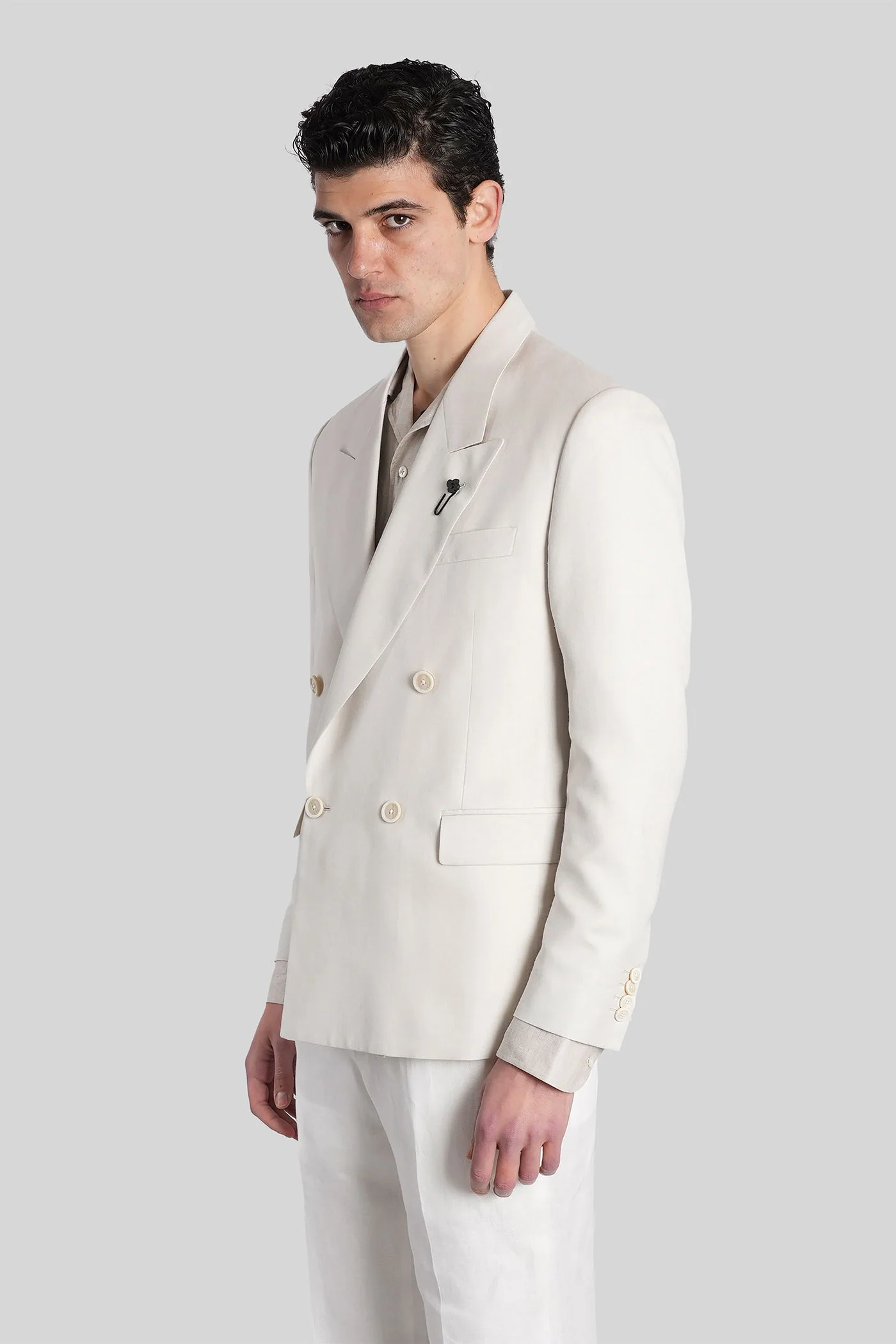 Blazer in white wool - Image 4