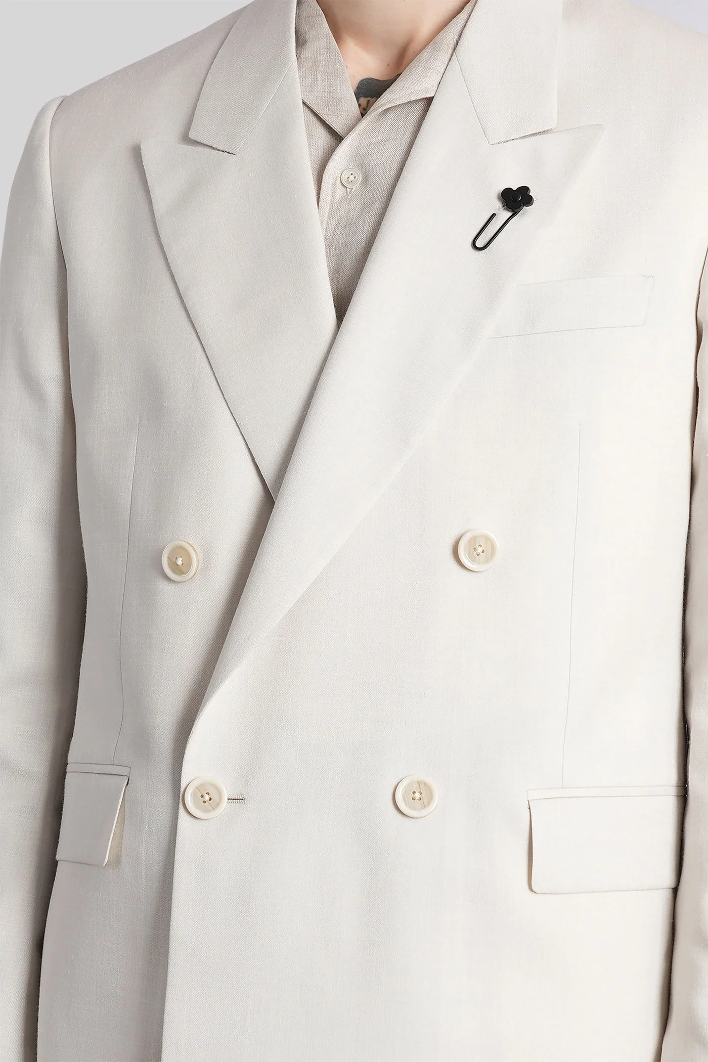 Blazer in white wool - Image 5