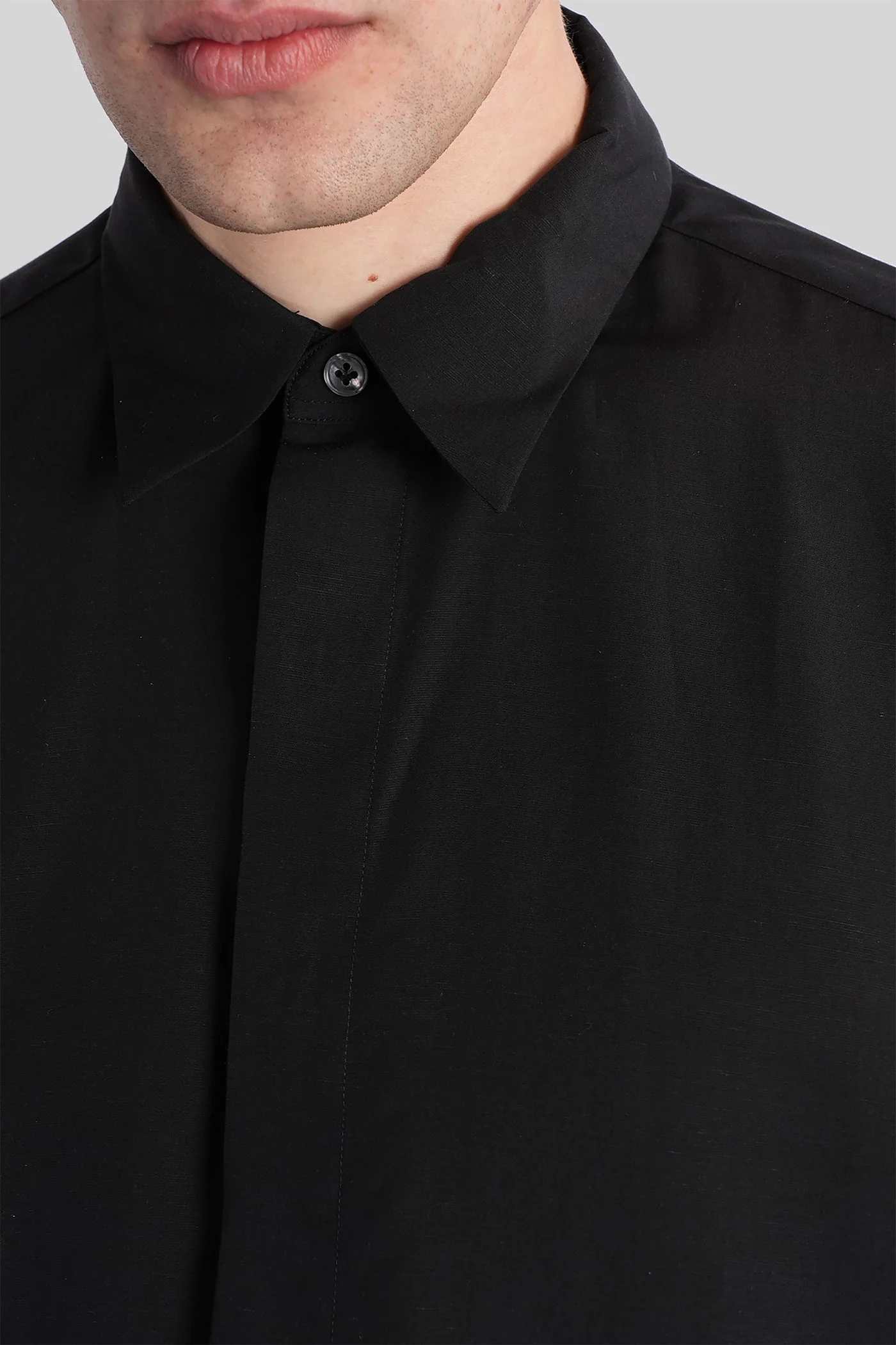 Shirt in black Tencel - Image 5
