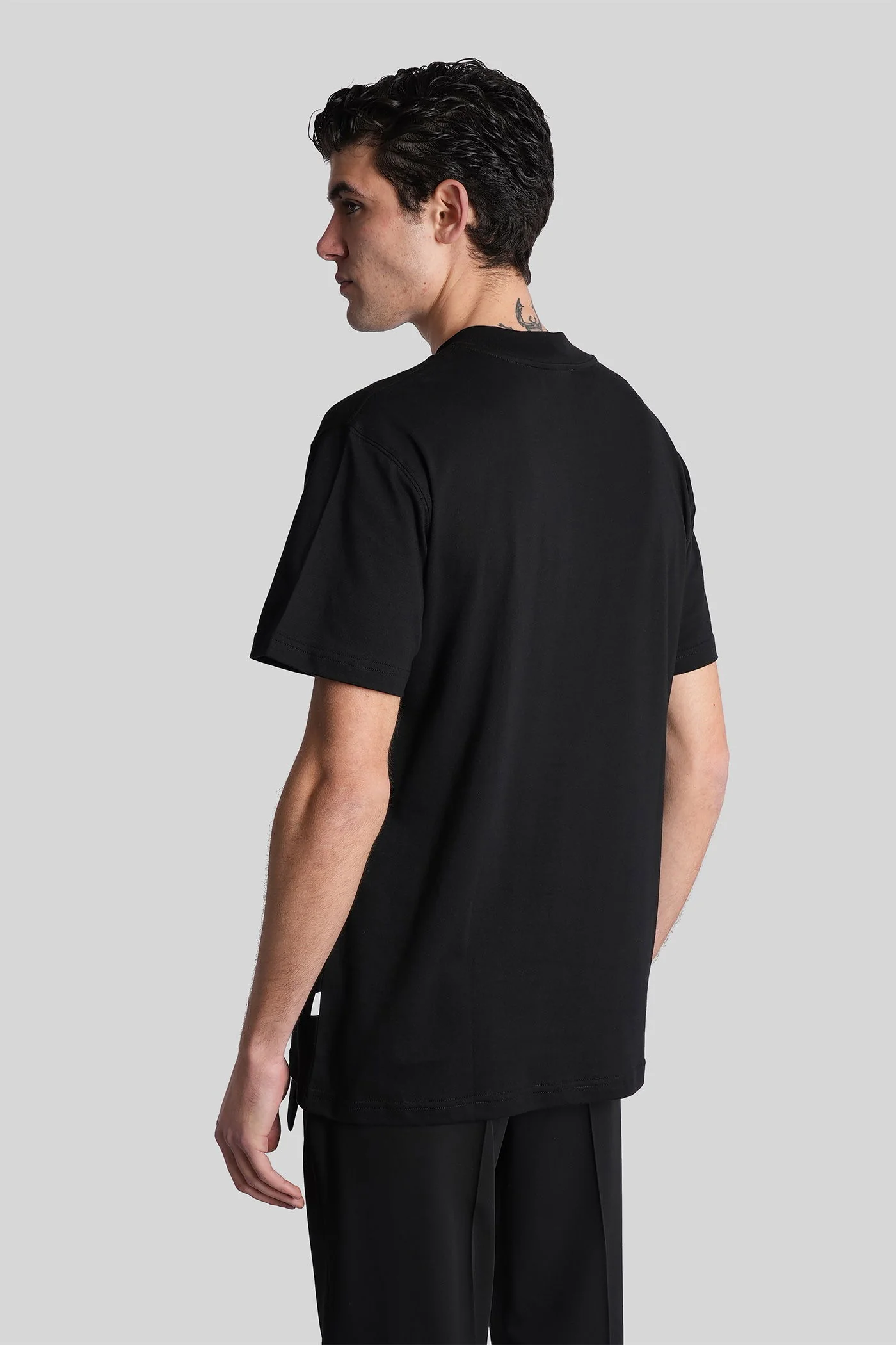 T-Shirt in black cotton - Image 3