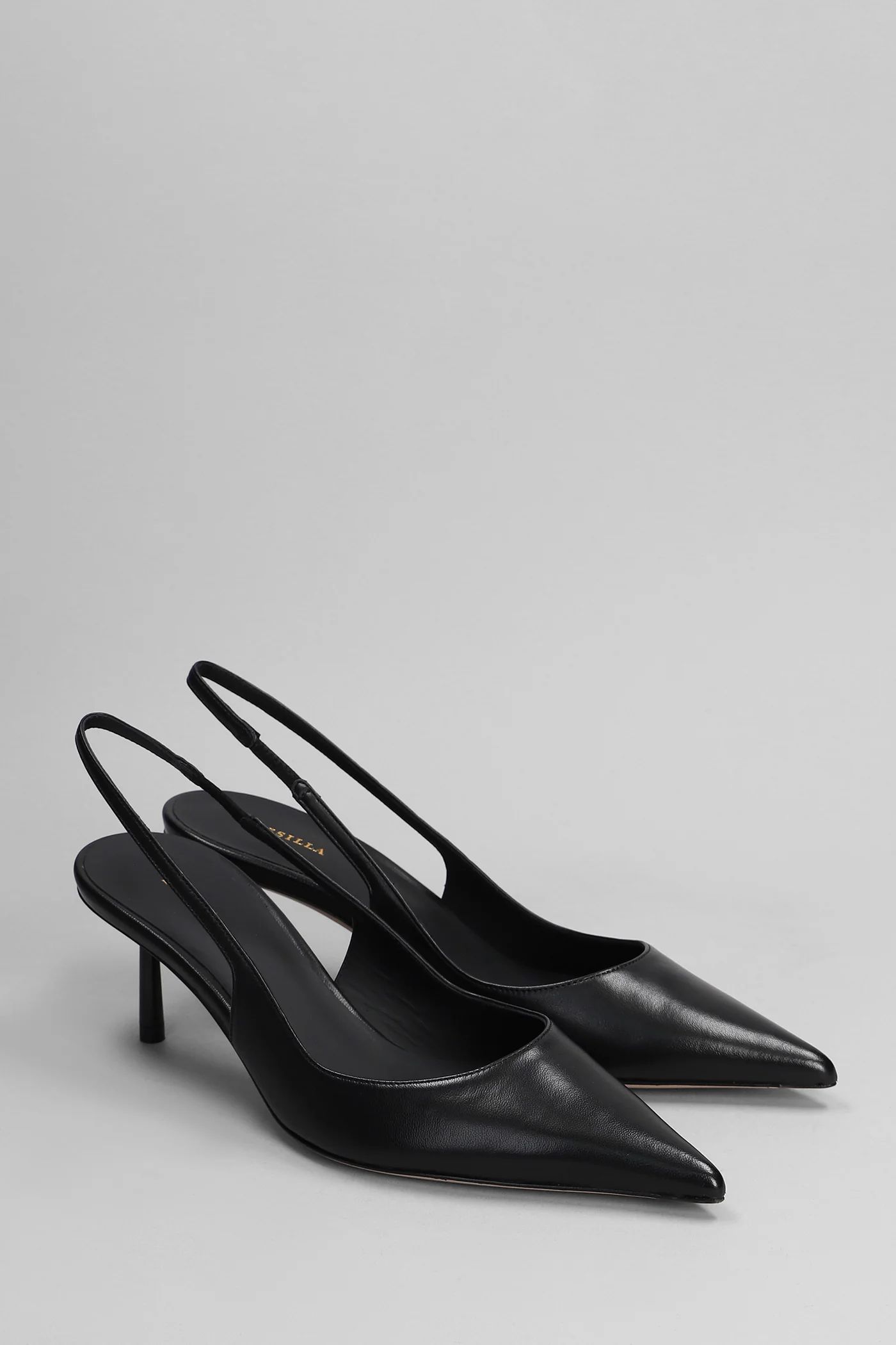 Bella Pumps in black leather - Image 2