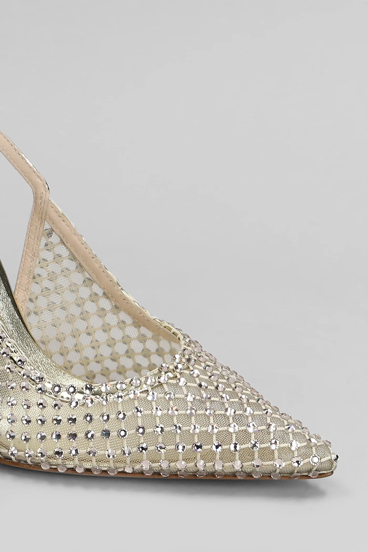 Gilda Pumps in platinum leather - Image 5