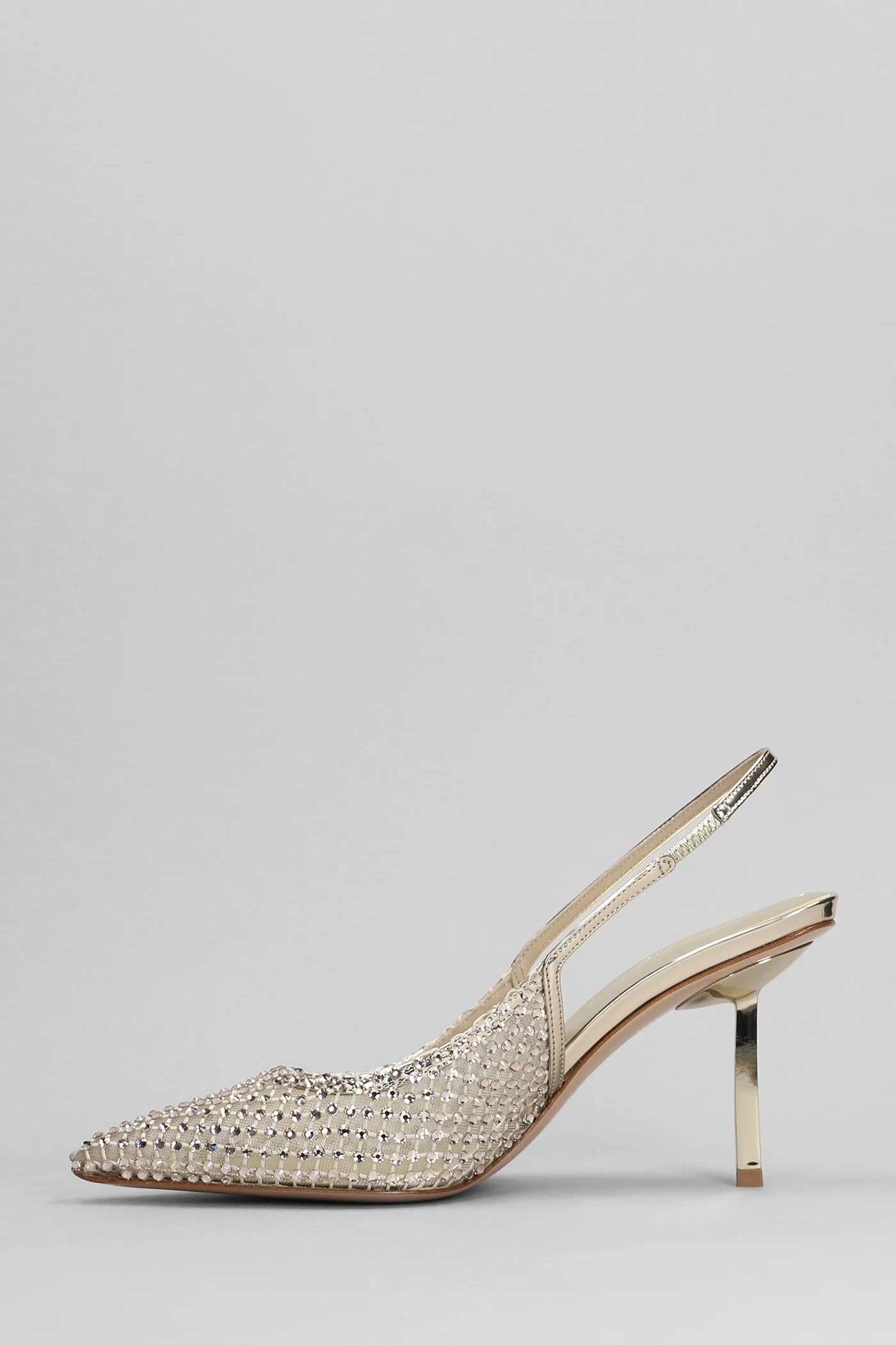 Gilda Pumps in platinum leather - Image 3