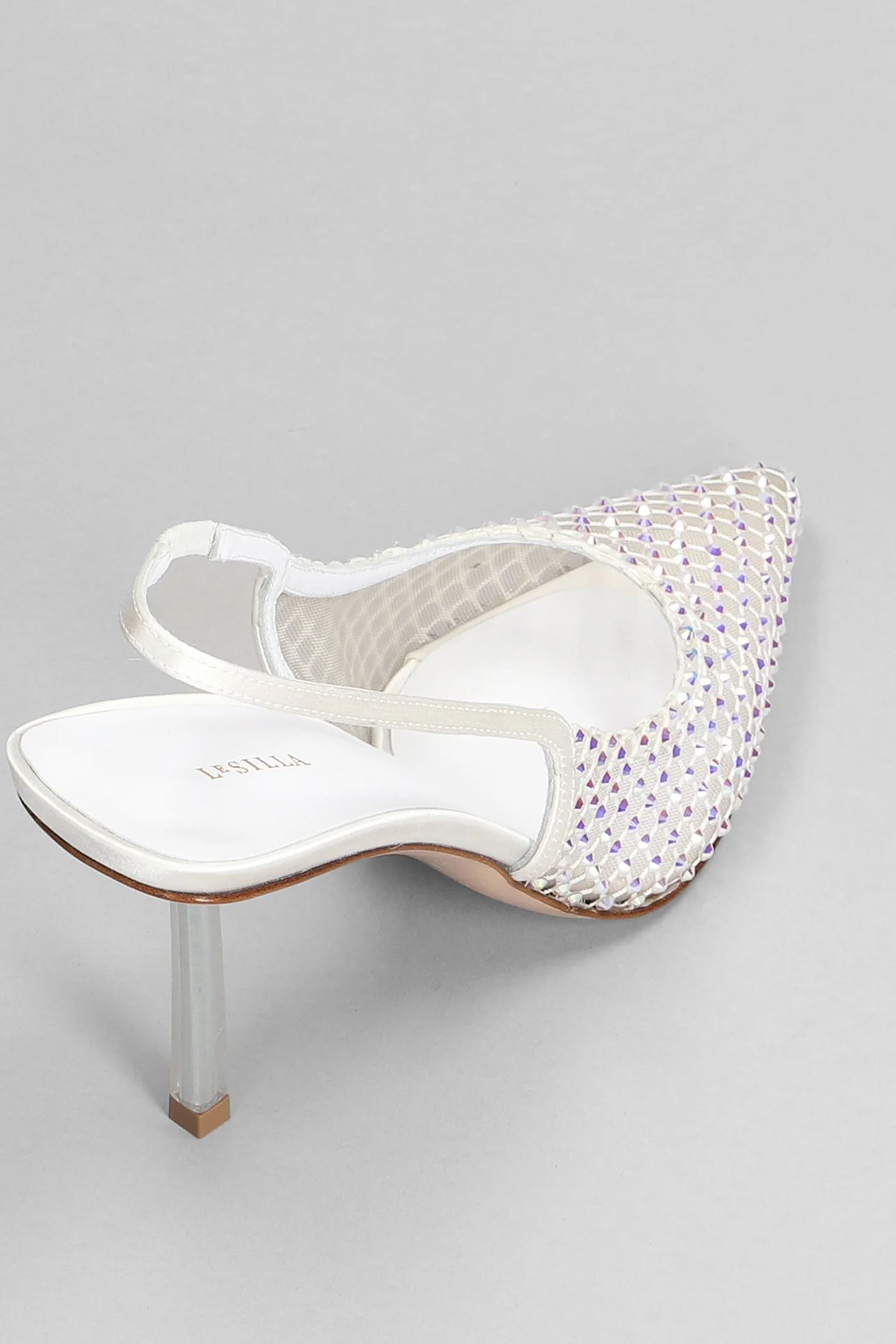 Gilda Pumps in white leather - Image 5