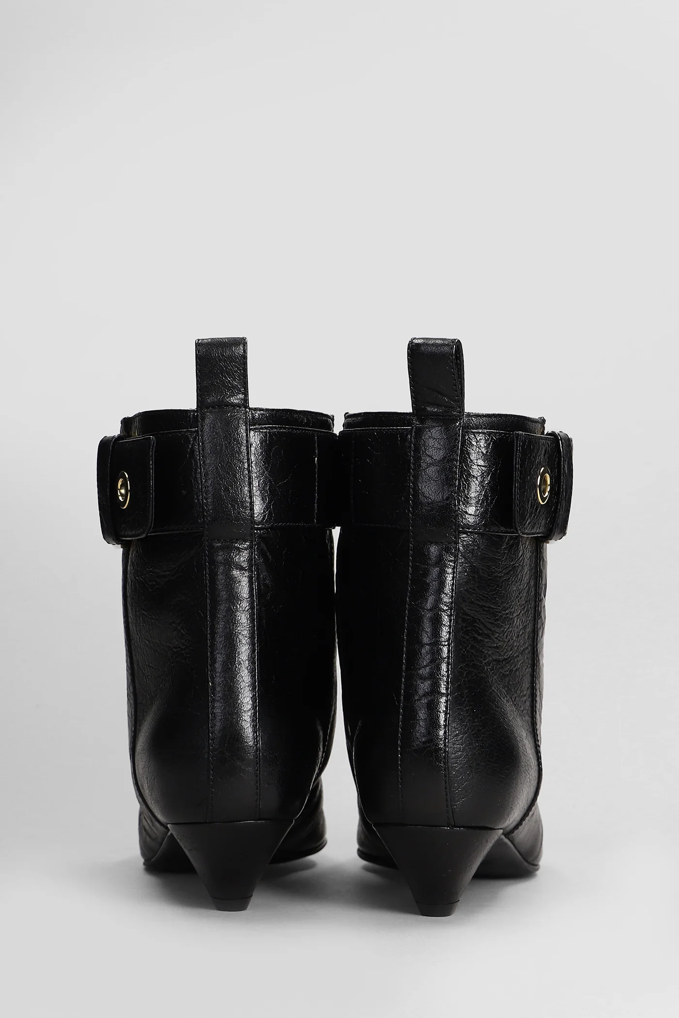 High heels Ankle boots in black leather - Image 4