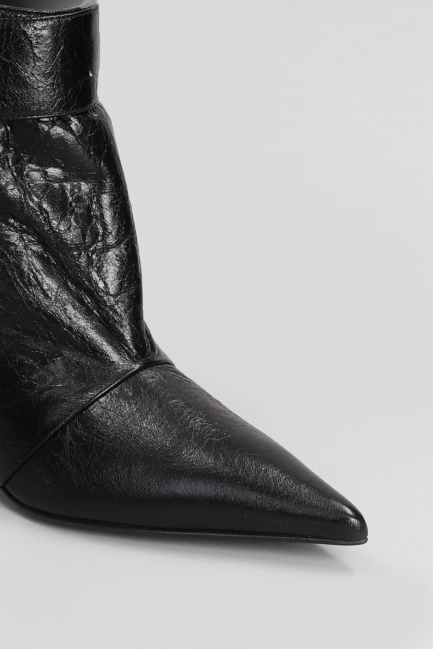 High heels Ankle boots in black leather - Image 5