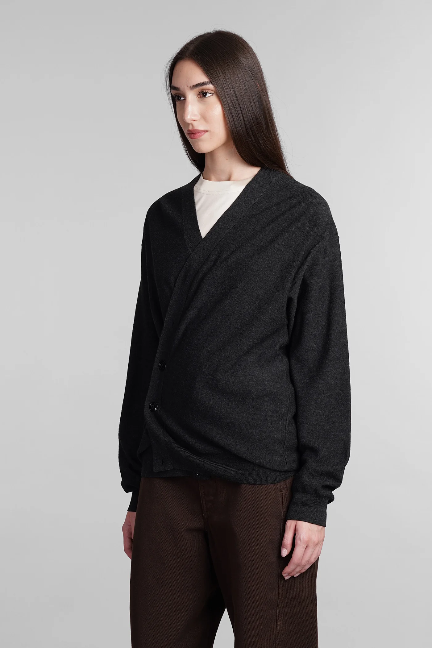 Cardigan in grey wool - Image 4