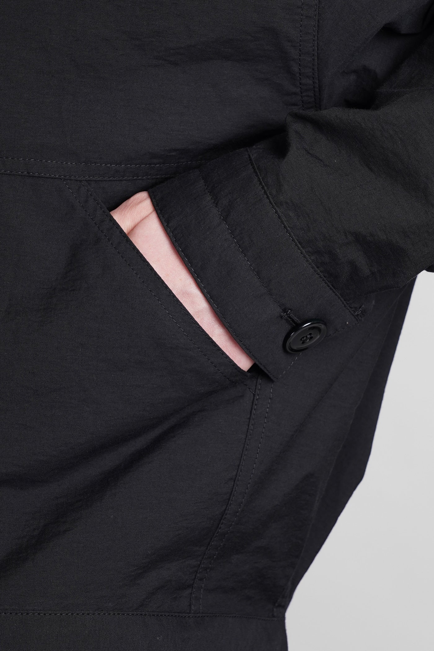 Casual jacket in black cotton - Image 5