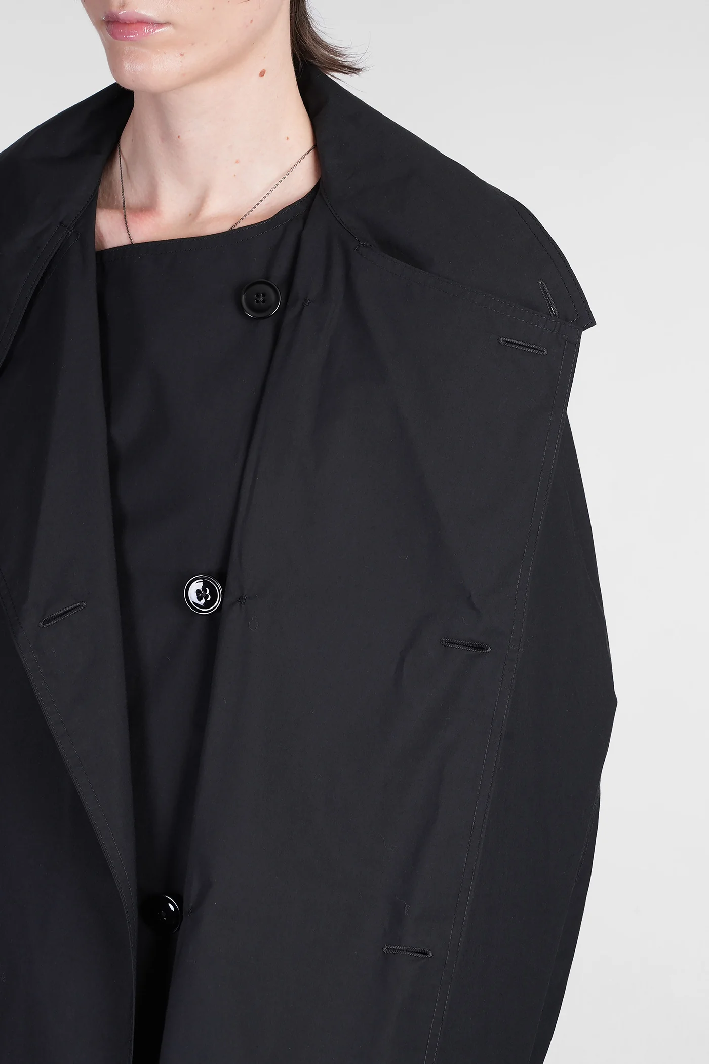 Casual jacket in black cotton - Image 5