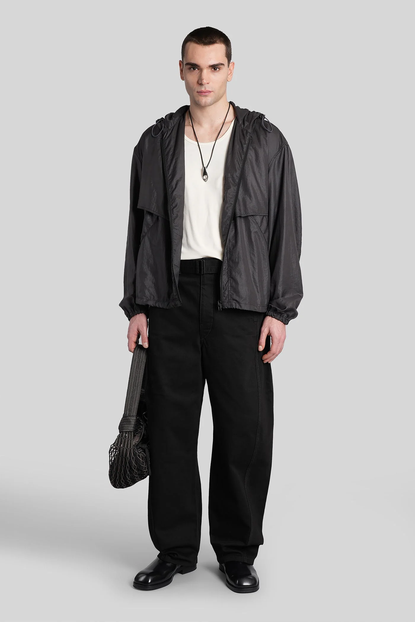 Casual jacket in black polyamide - Image 2