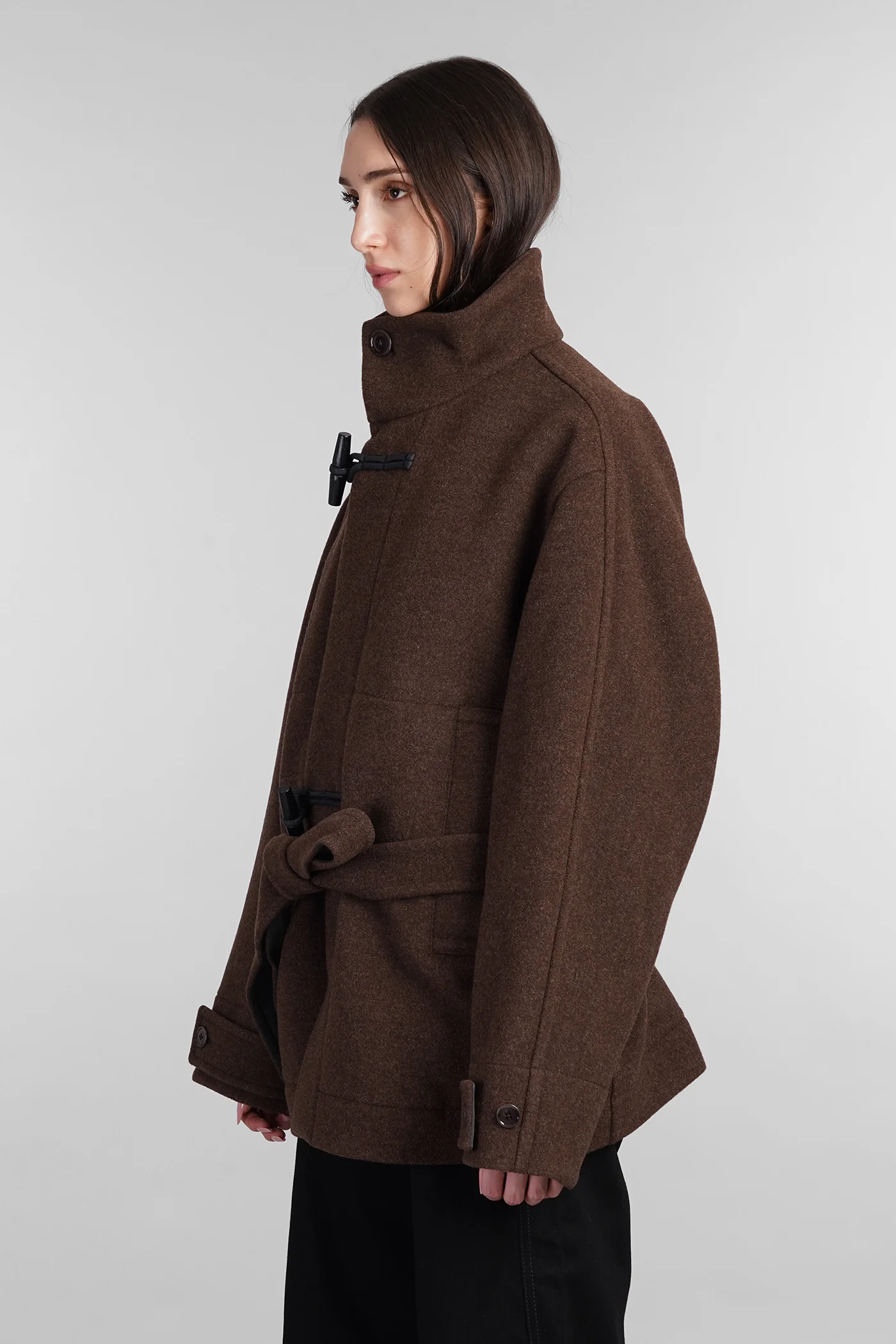 Coat in brown wool - Image 4