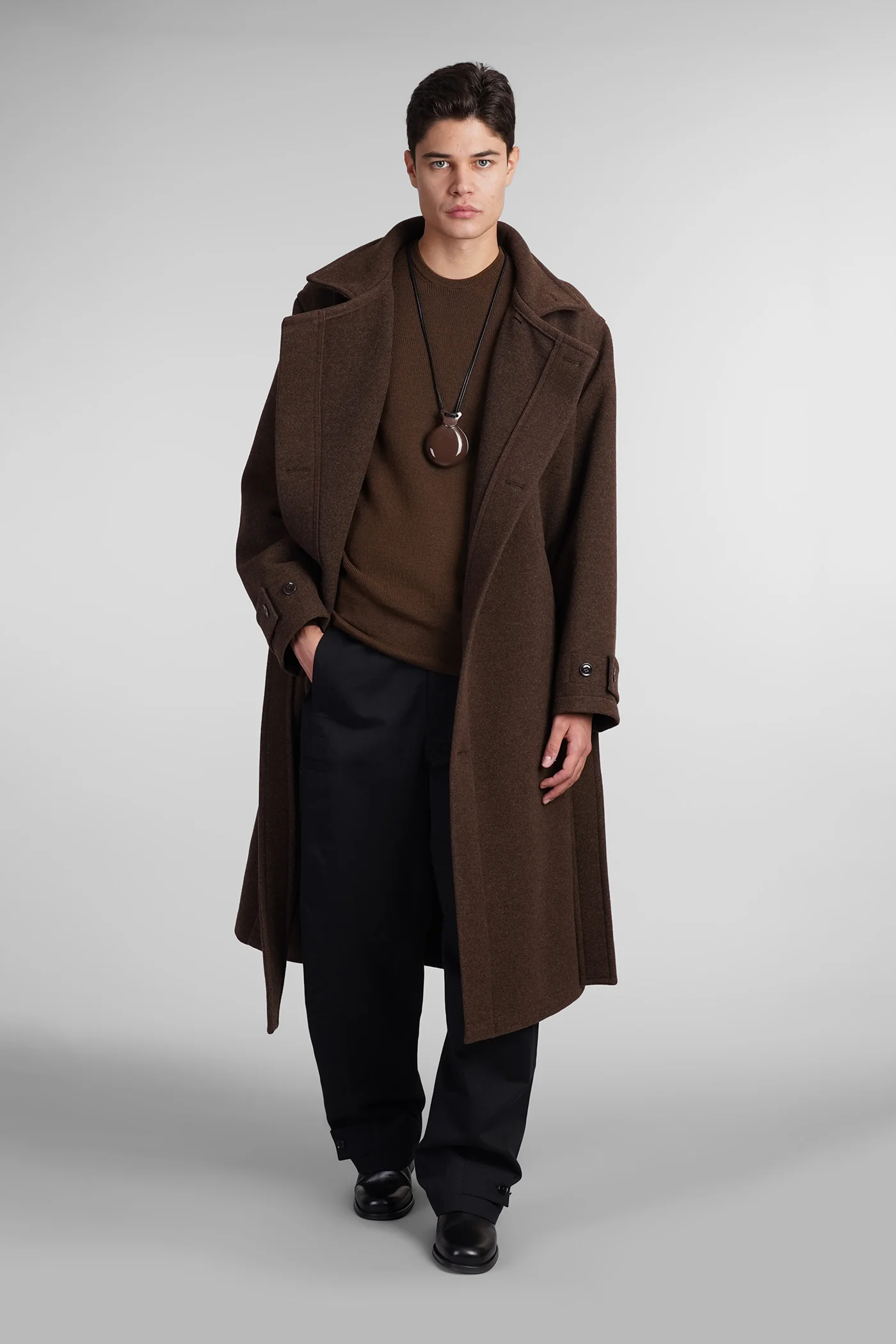 Coat in brown wool - Image 2