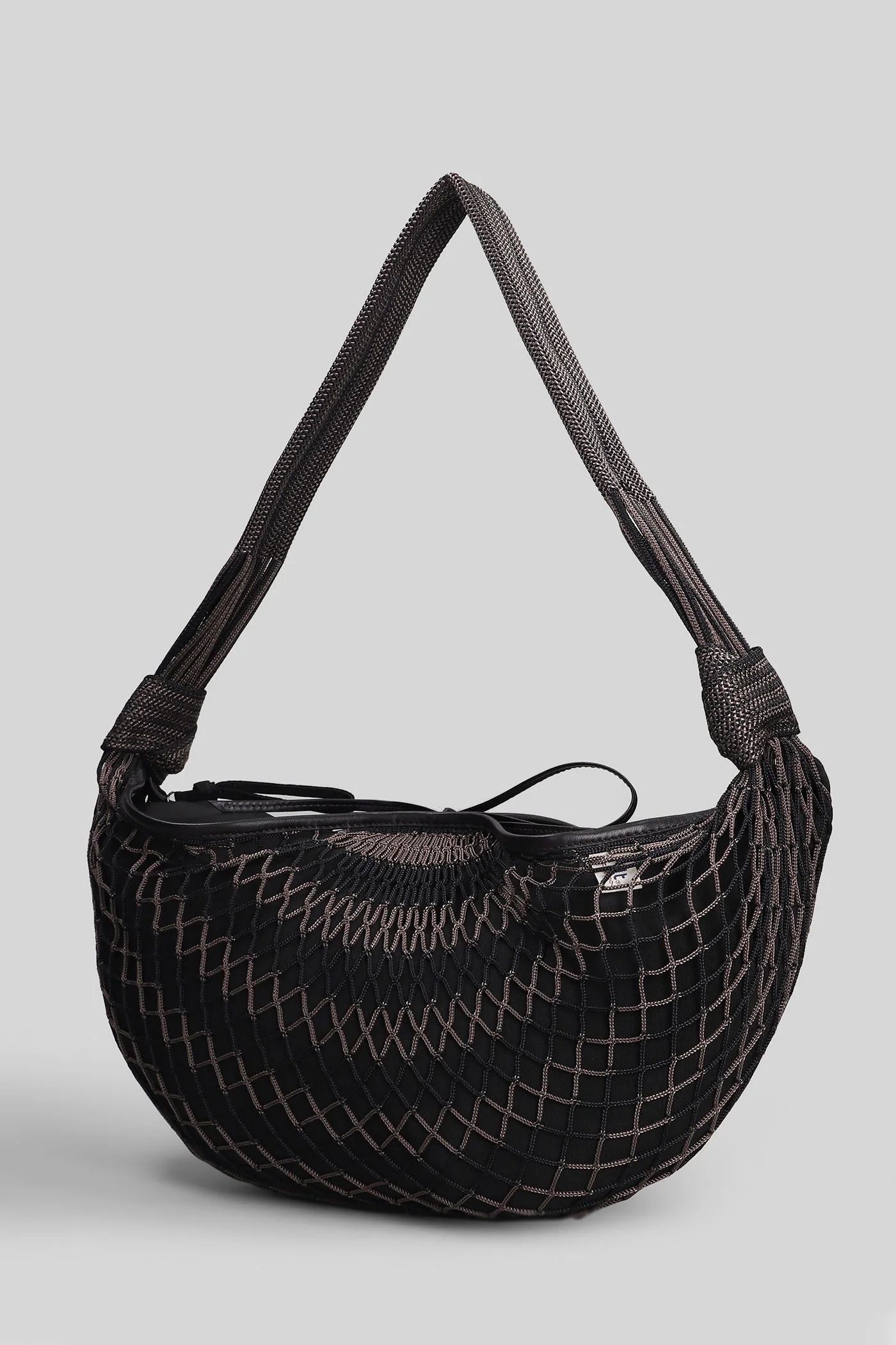 Croissant flit Shoulder bag in brown polyester - Image 2