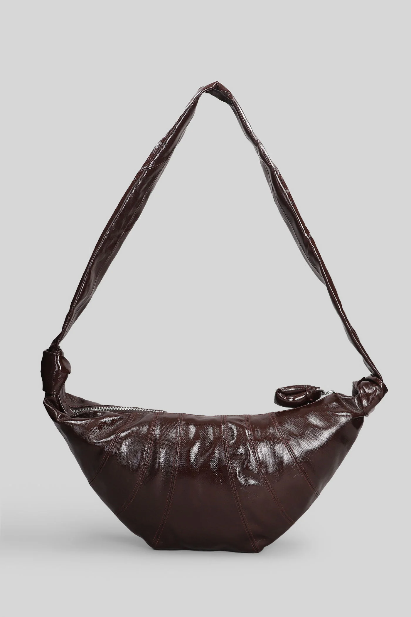 Medium croissant Shoulder bag in brown cotton - Image 3