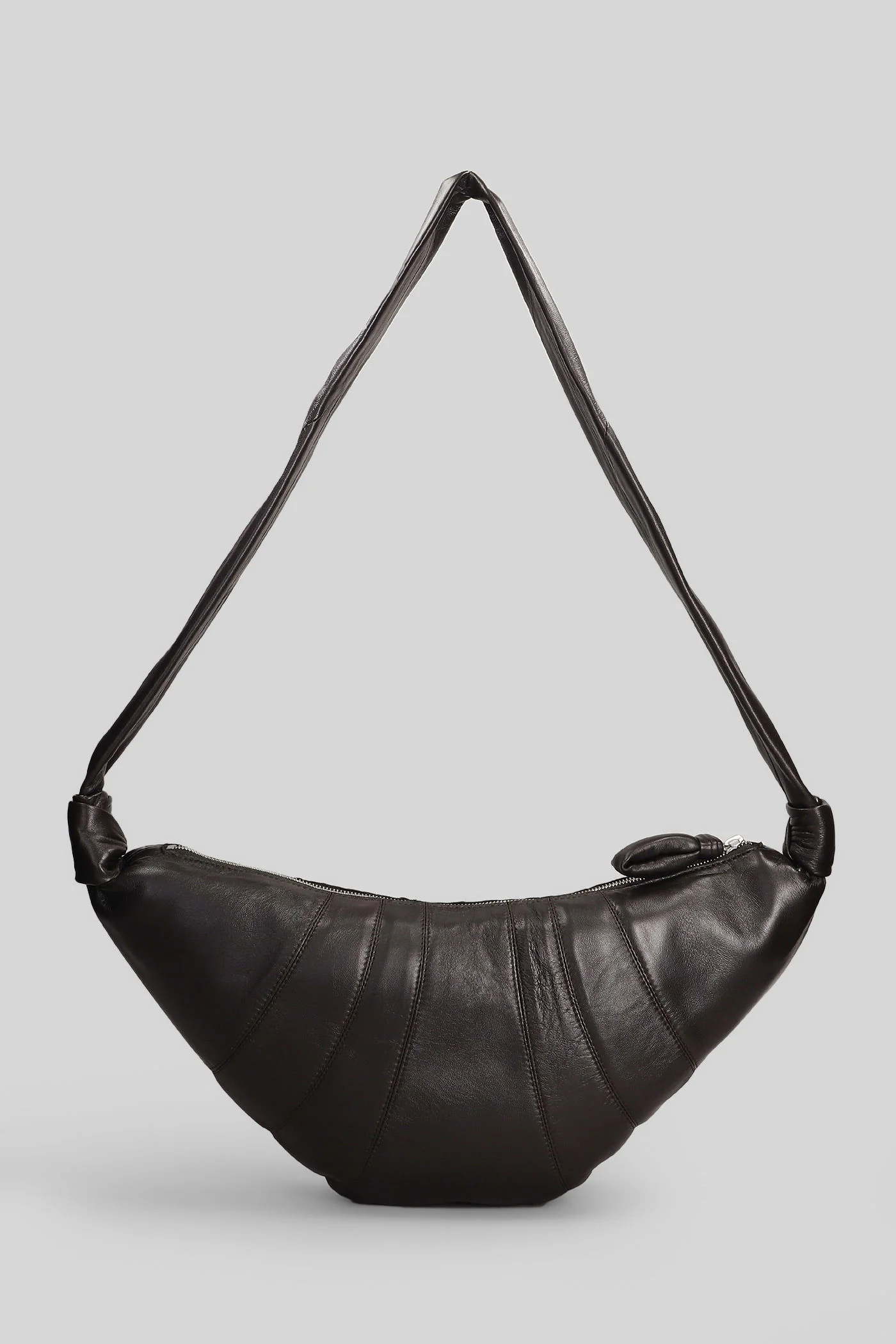 Medium croissant Shoulder bag in brown leather - Image 3