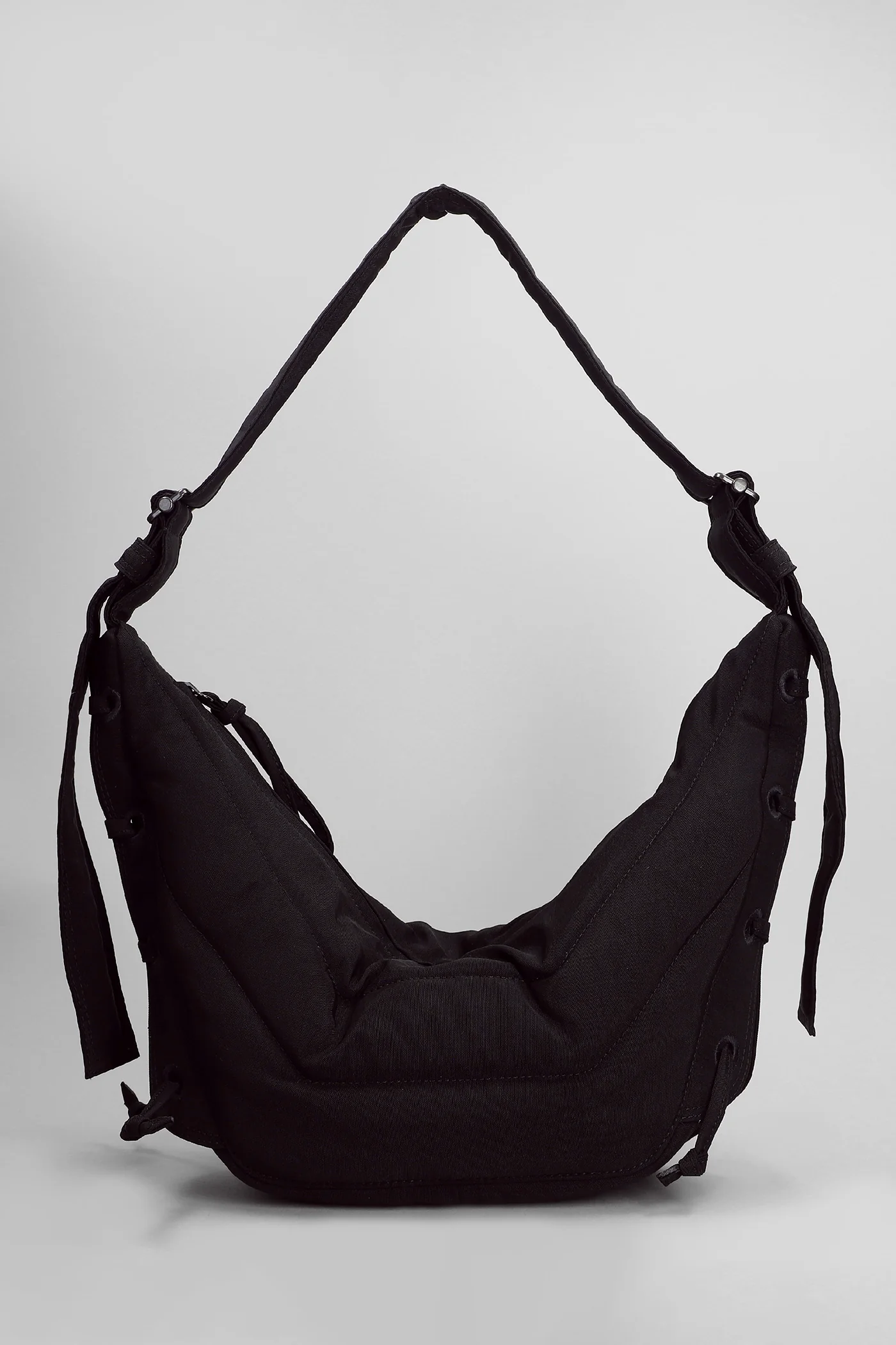 Medium soft game Shoulder bag in brown polyamide