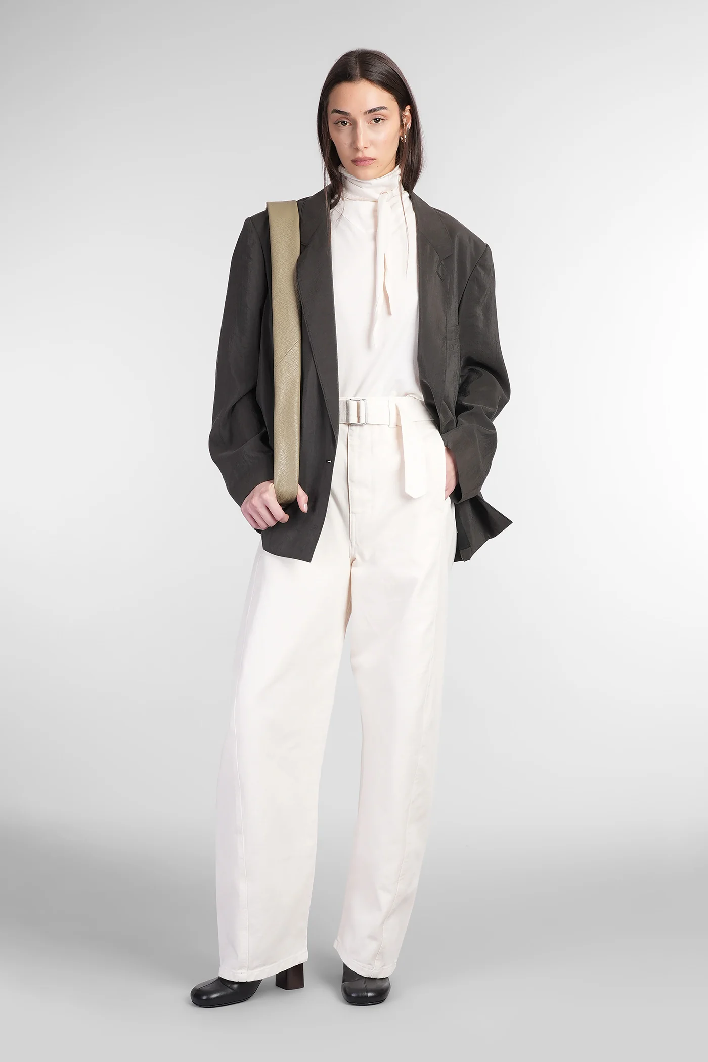 Pants in beige cotton - Image 2