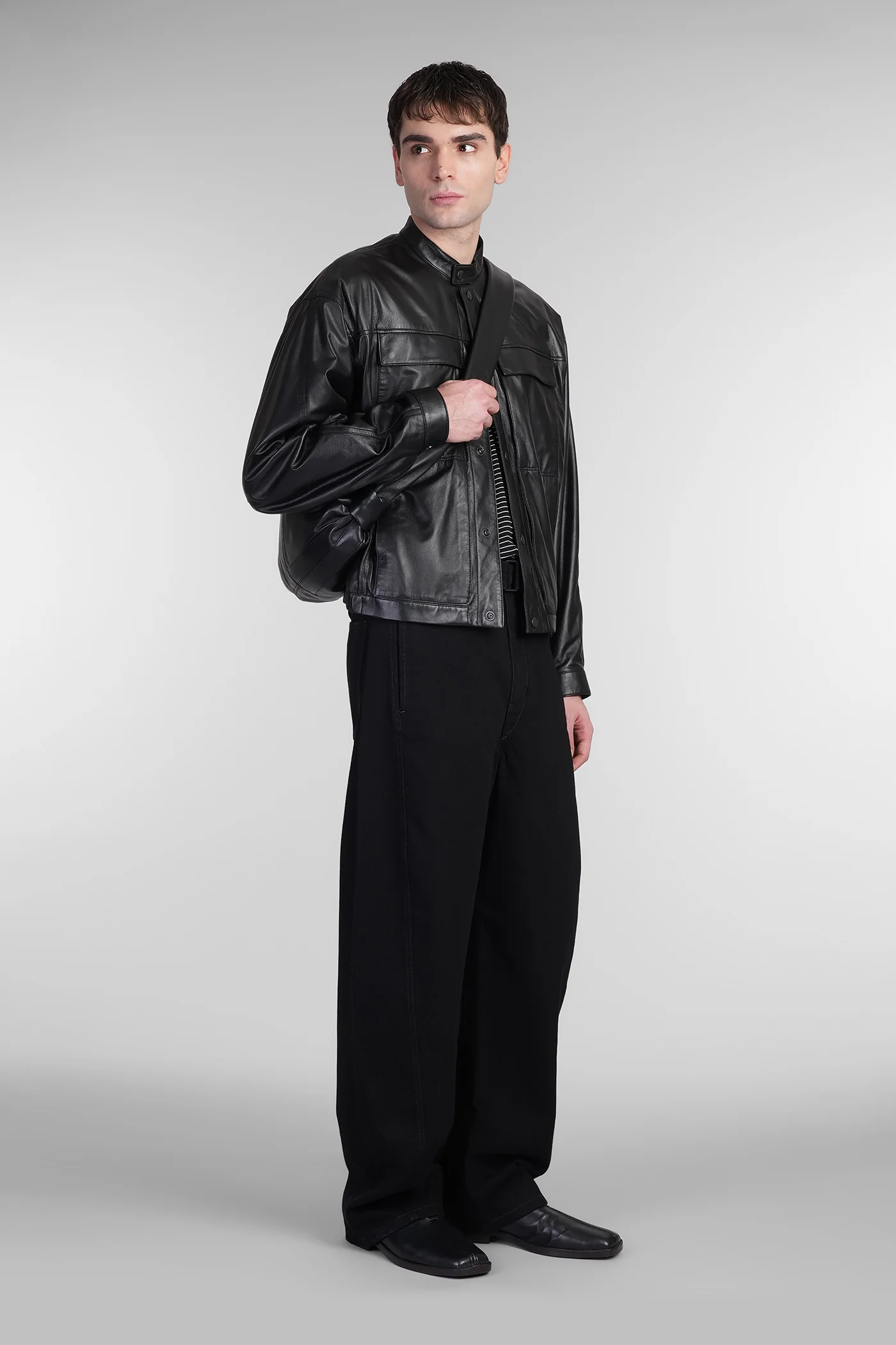 Pants in black cotton - Image 2