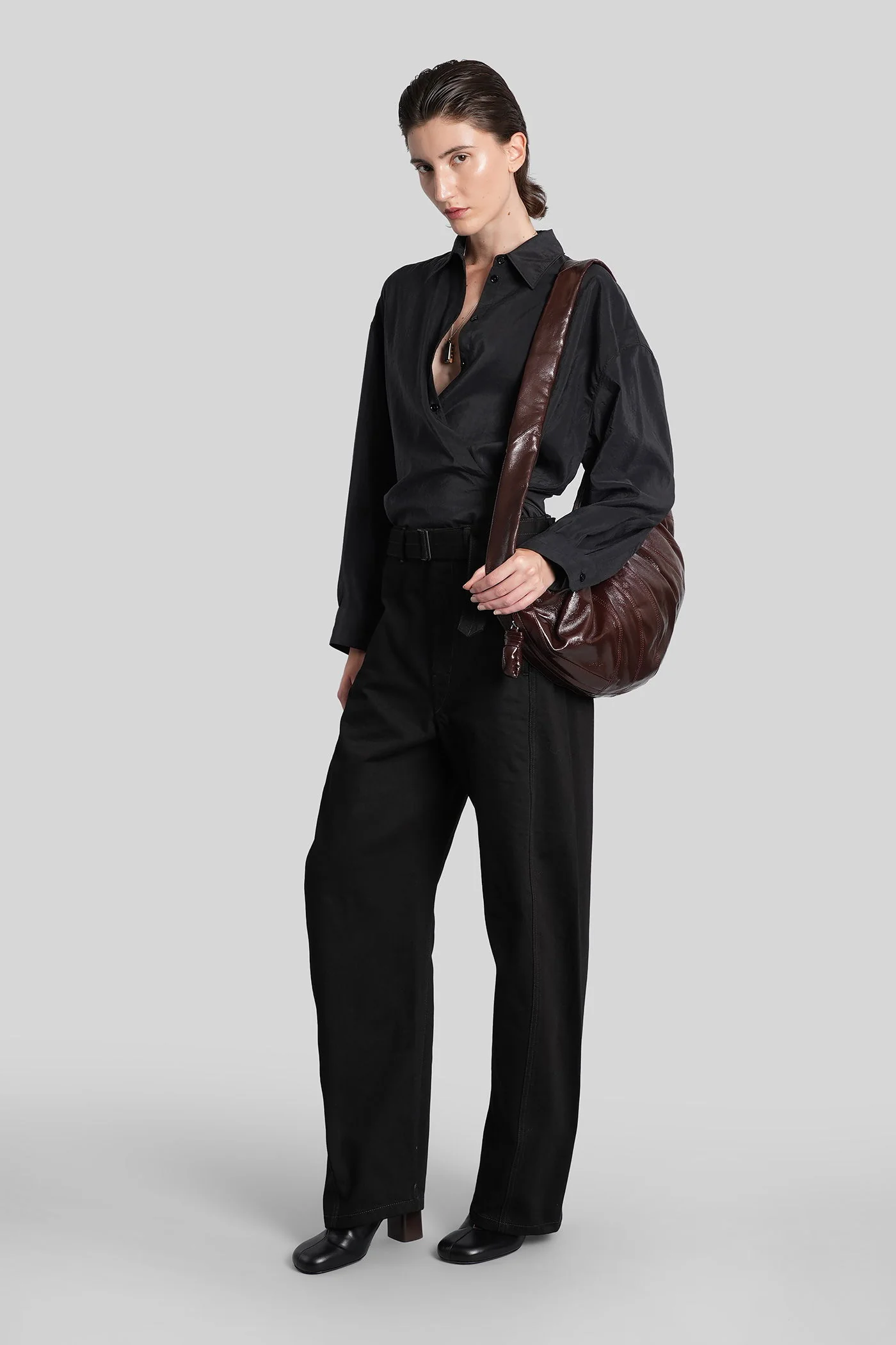 Pants in black cotton - Image 2