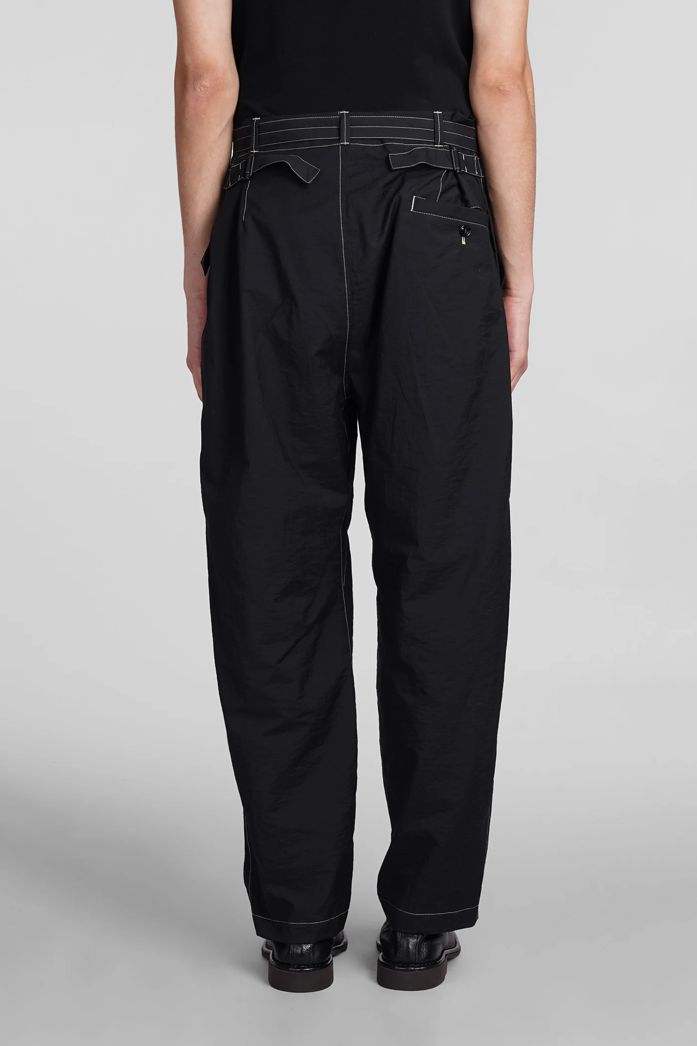Pants in black cotton - Image 3