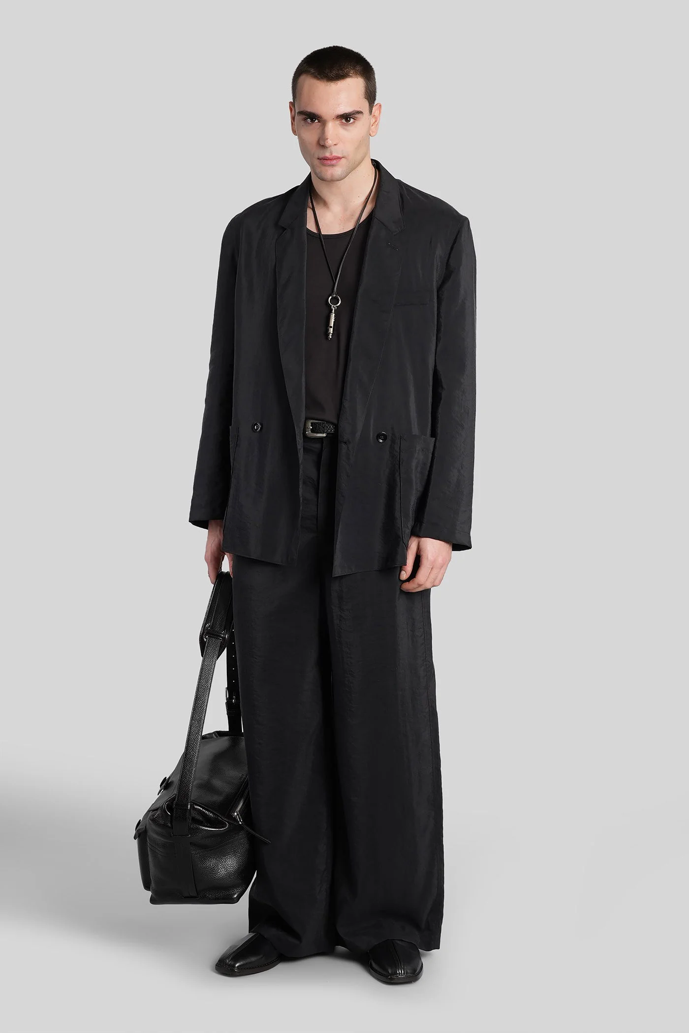 Pants in black silk - Image 2