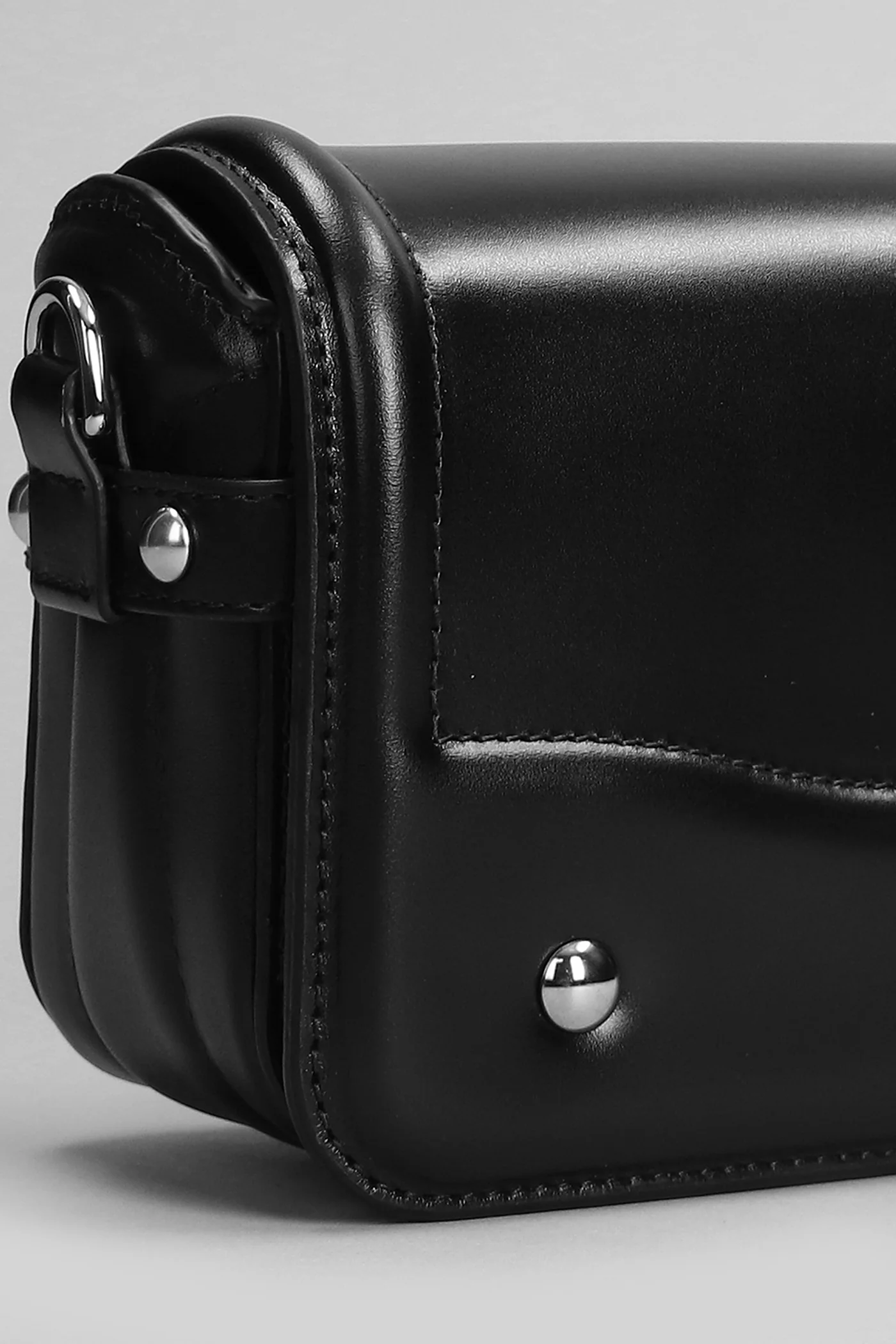 Ransel mini satchel Shoulder bag in black leather - Image 3