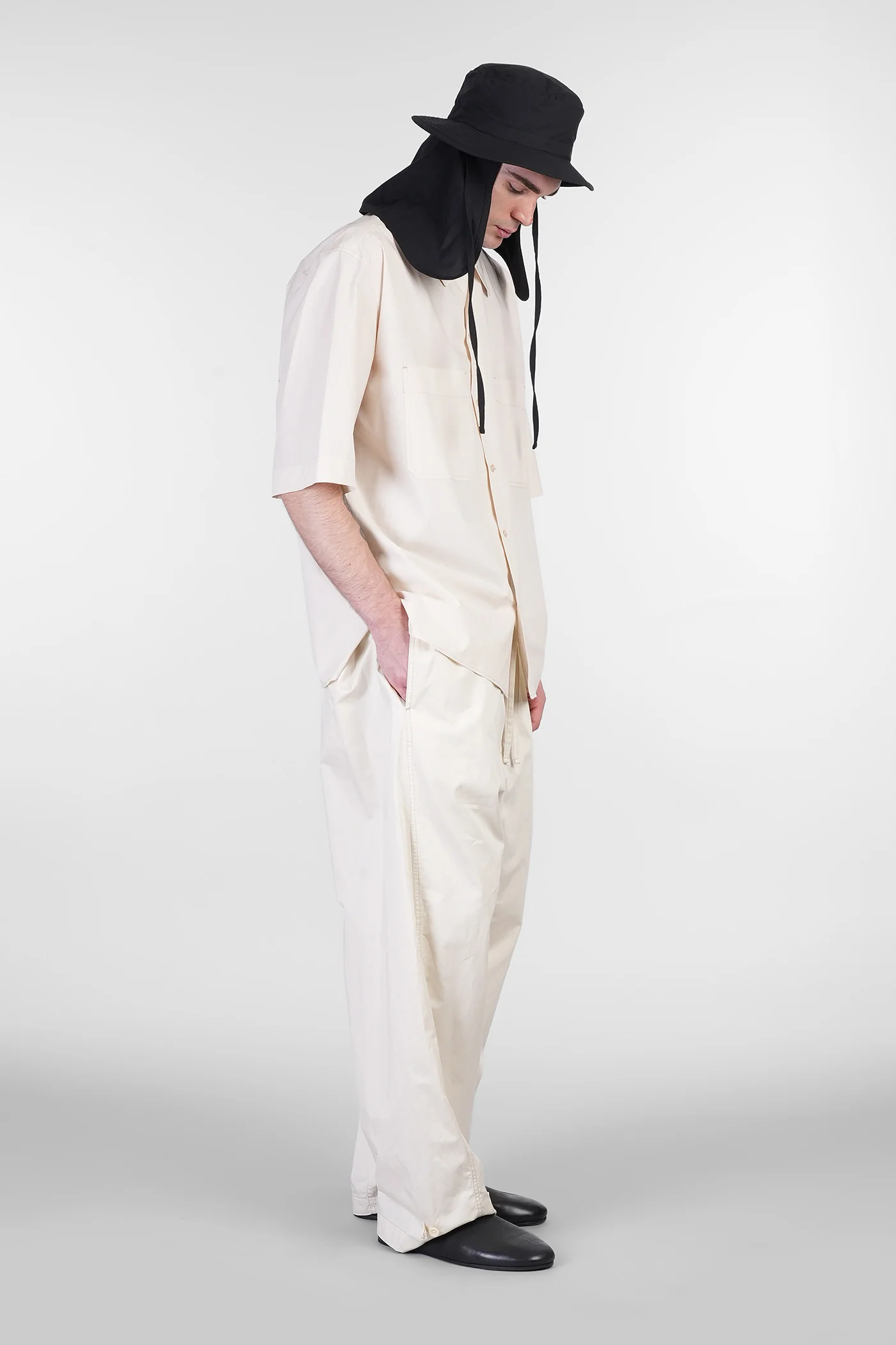 Shirt in beige cotton - Image 2