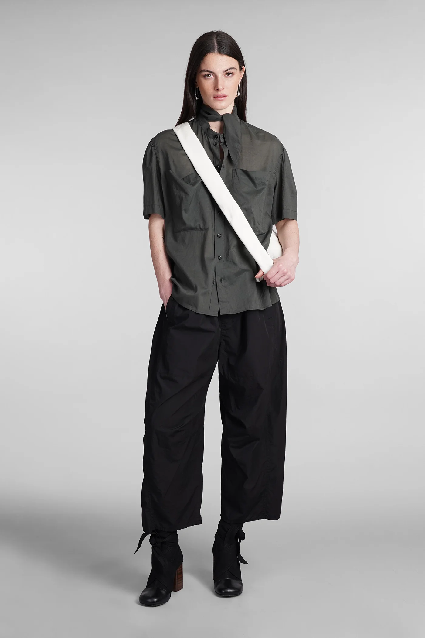 Shirt in green cotton - Image 2