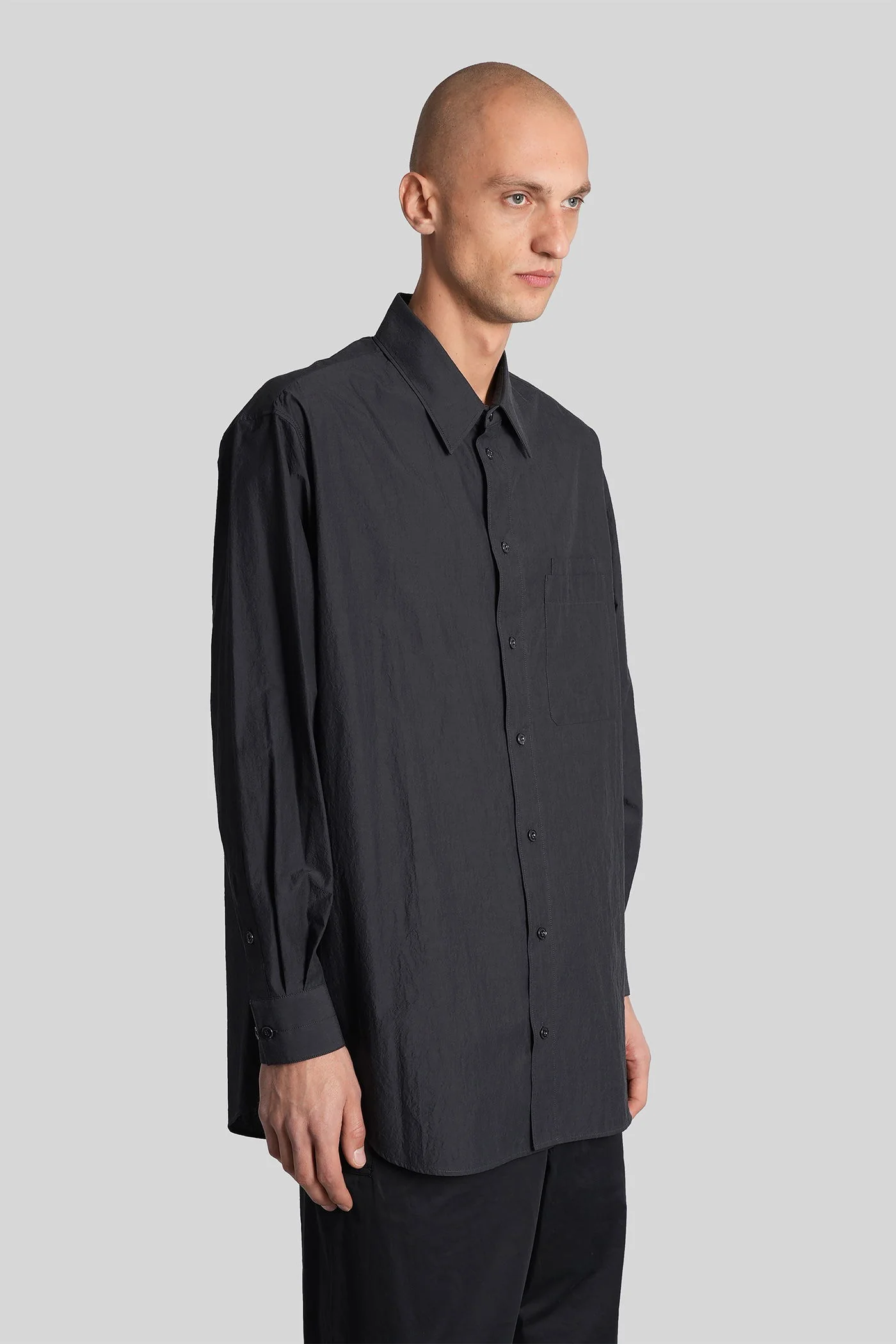 Shirt in grey cotton - Image 4