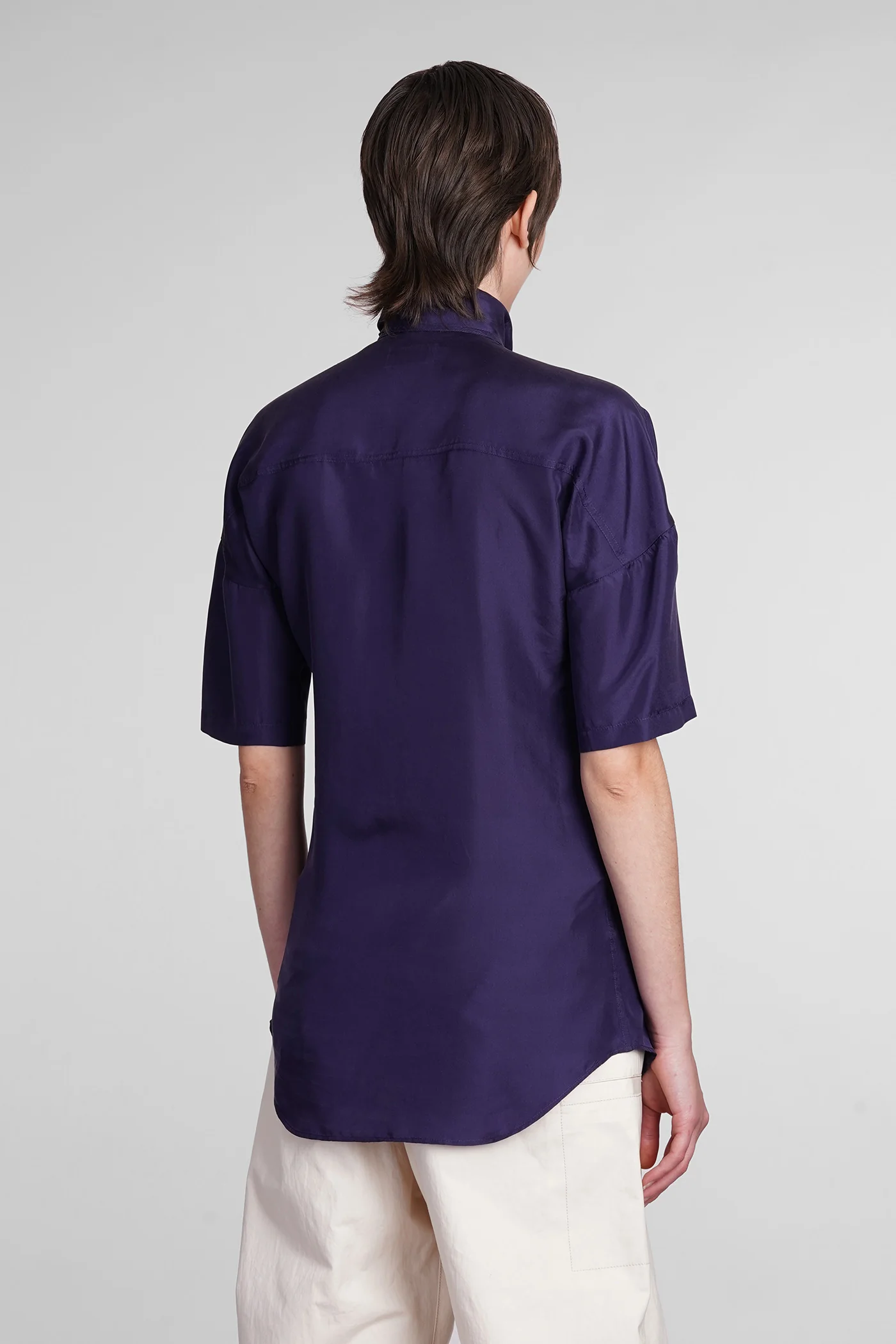 Shirt in Viola silk - Image 3