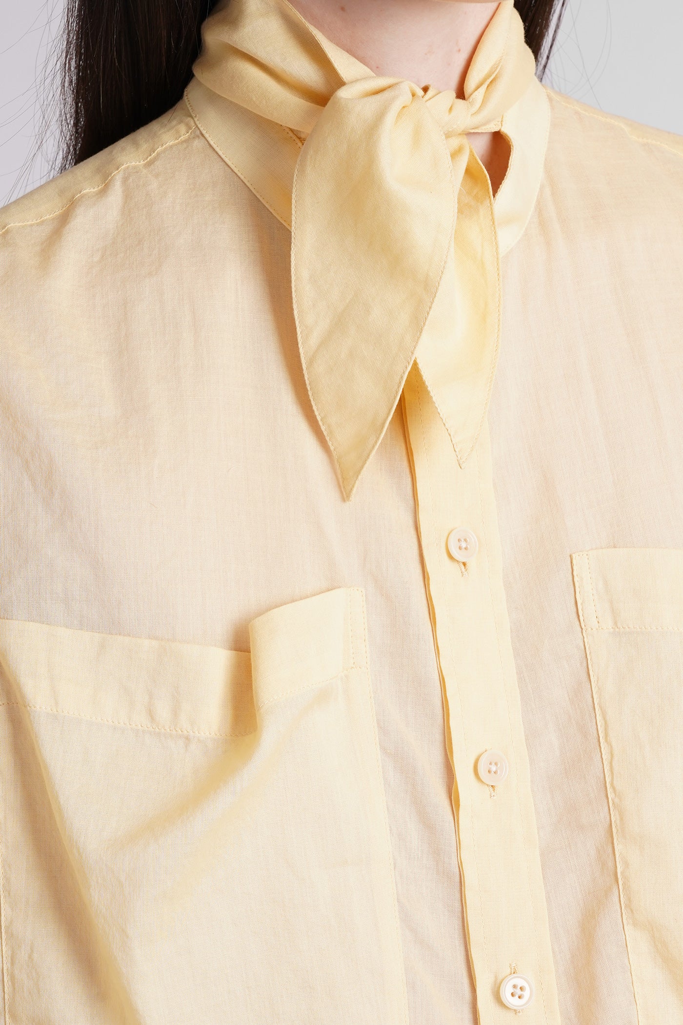 Shirt in yellow cotton - Image 5