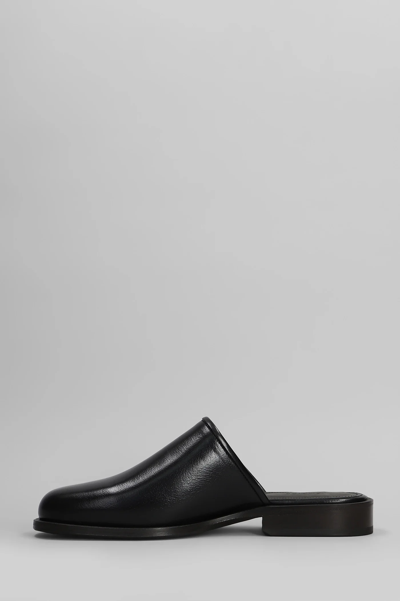 Slipper-Mule in black leather - Image 3