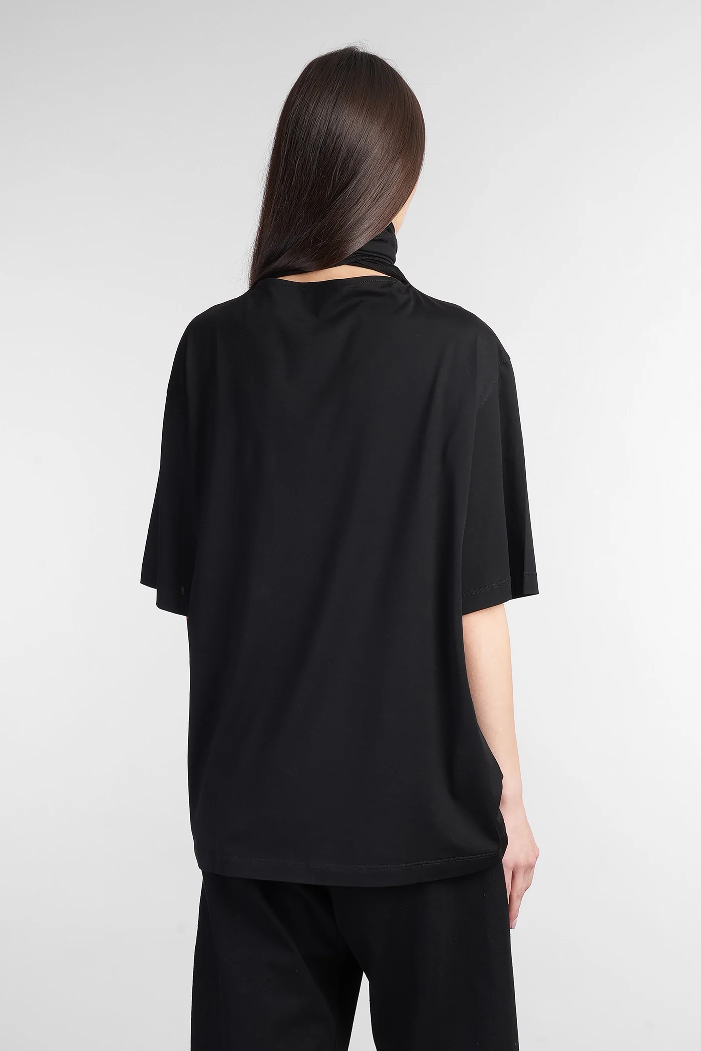 T-Shirt in black cotton - Image 3