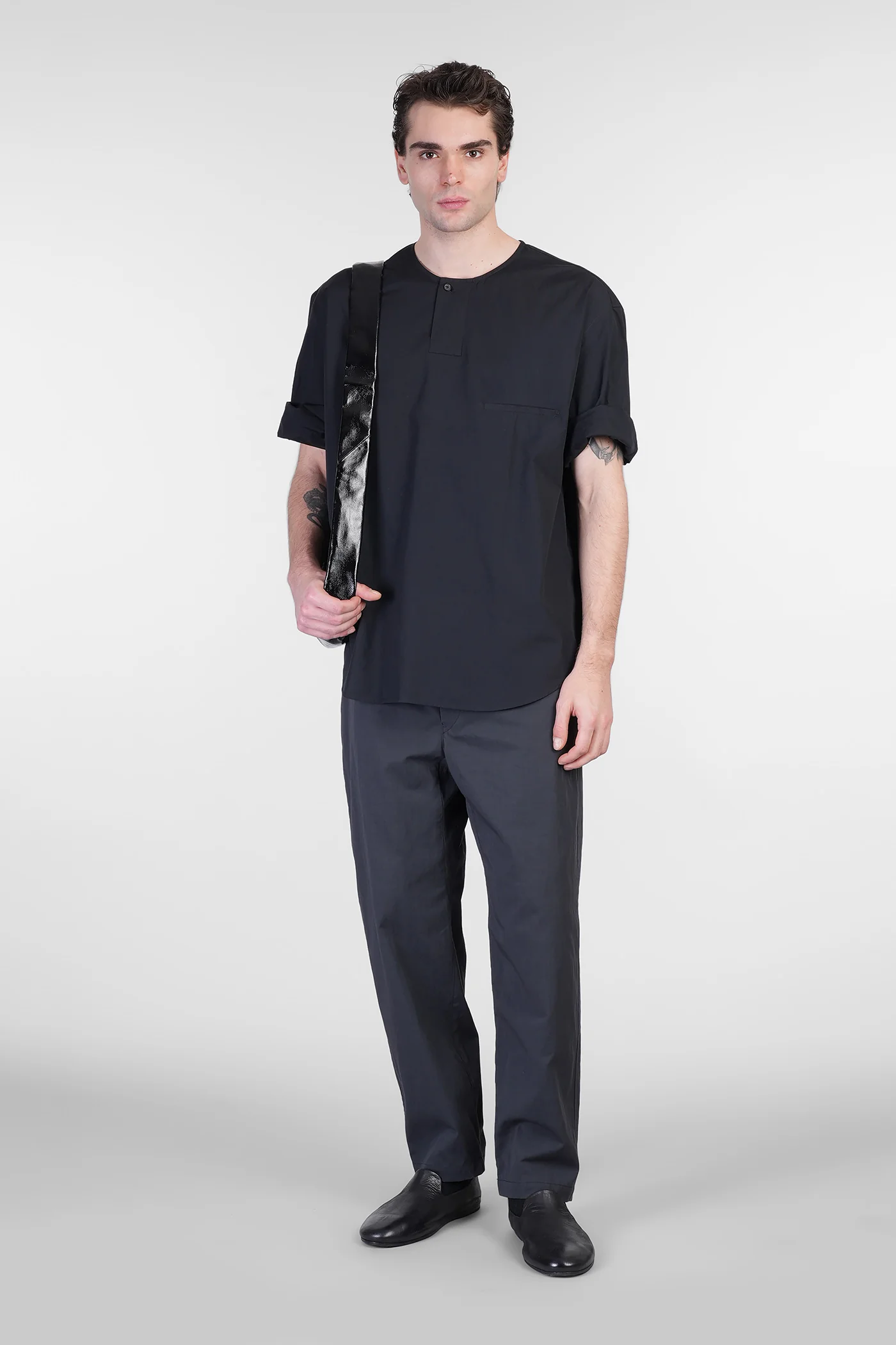 T-Shirt in black cotton - Image 6