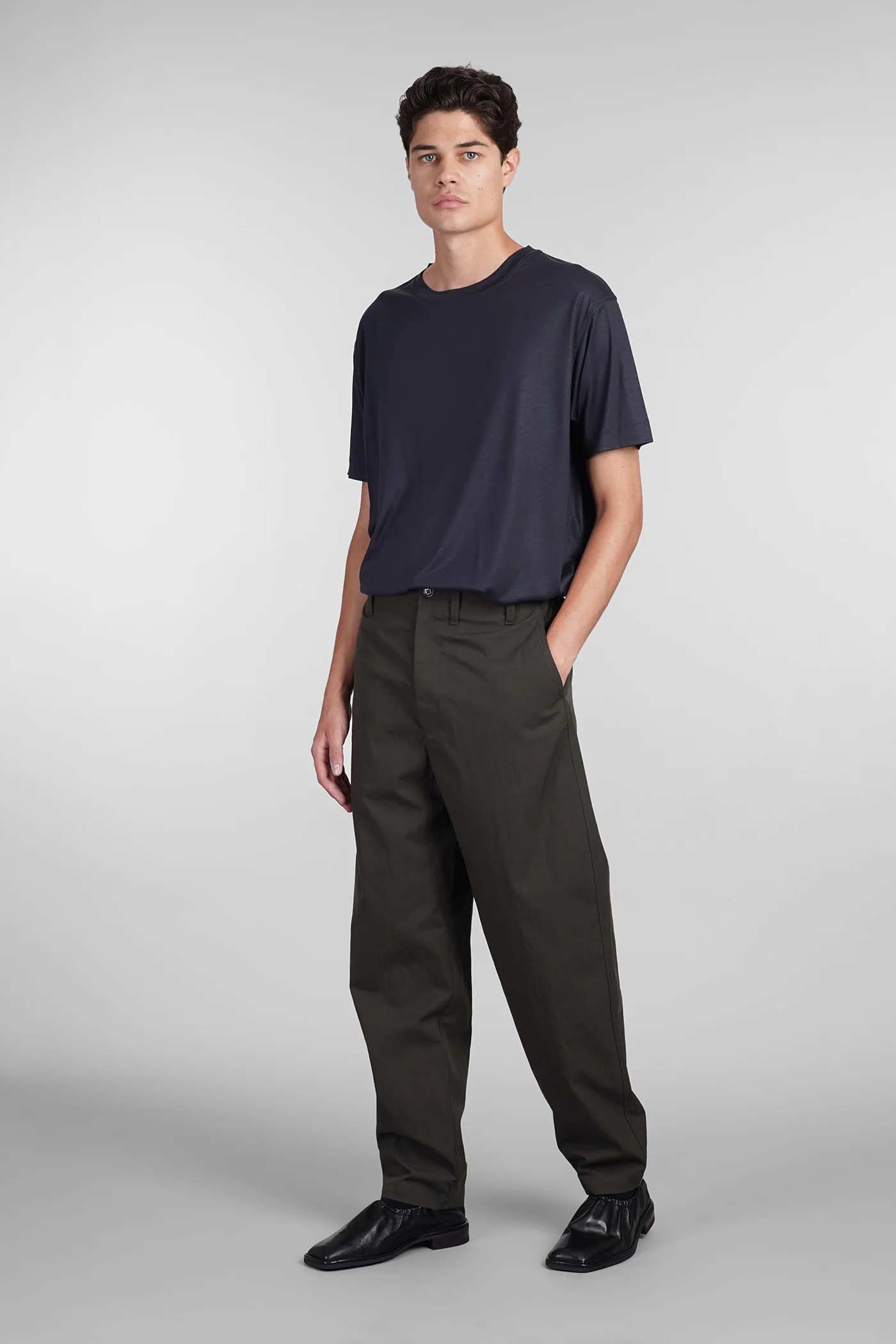 T-Shirt in blue silk - Image 2