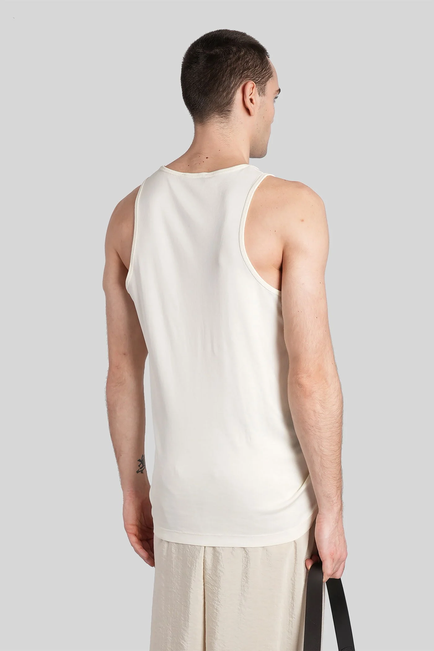 tank Top in white cotton - Image 3
