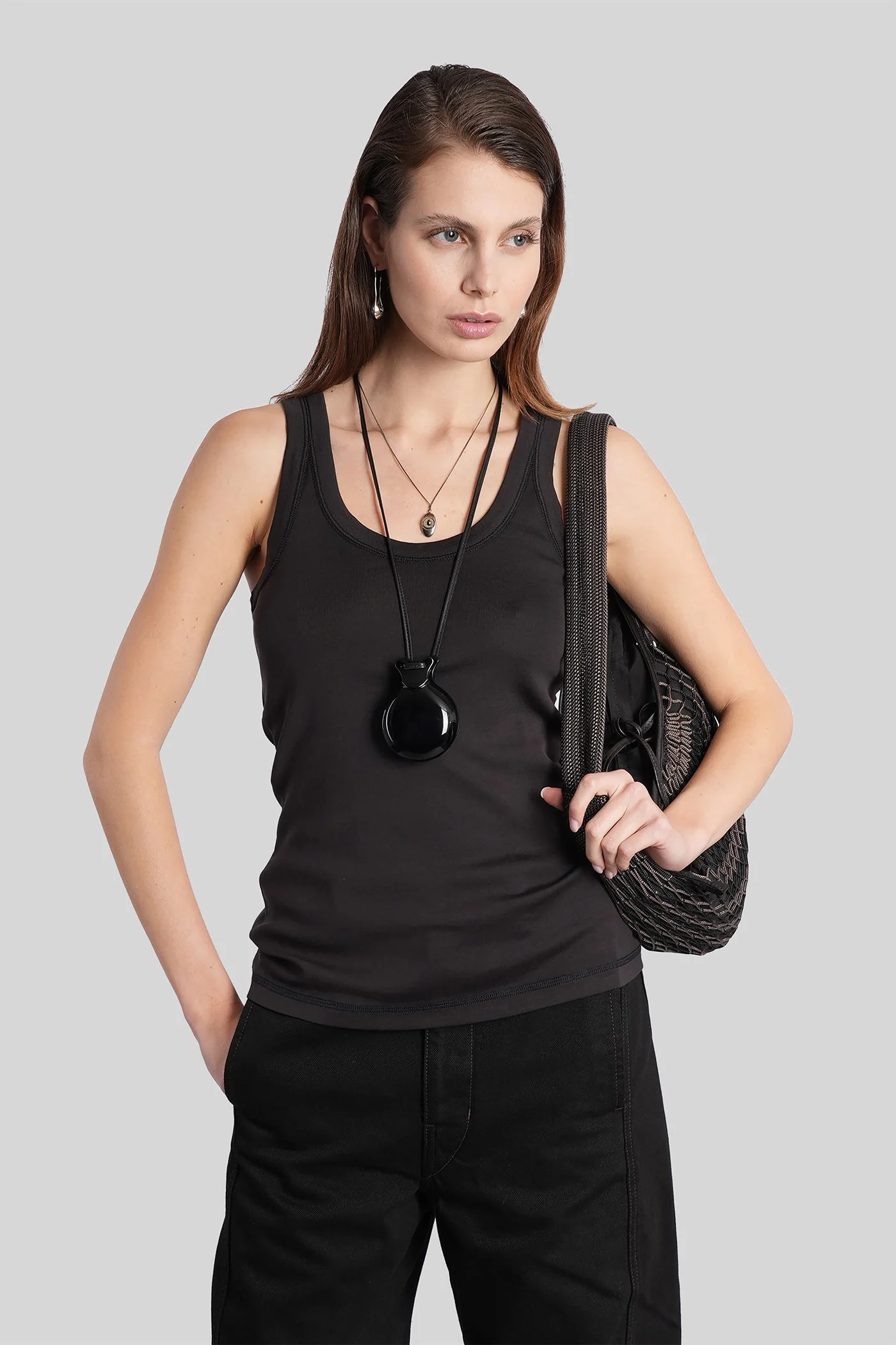 Topwear in black cotton - Image 11