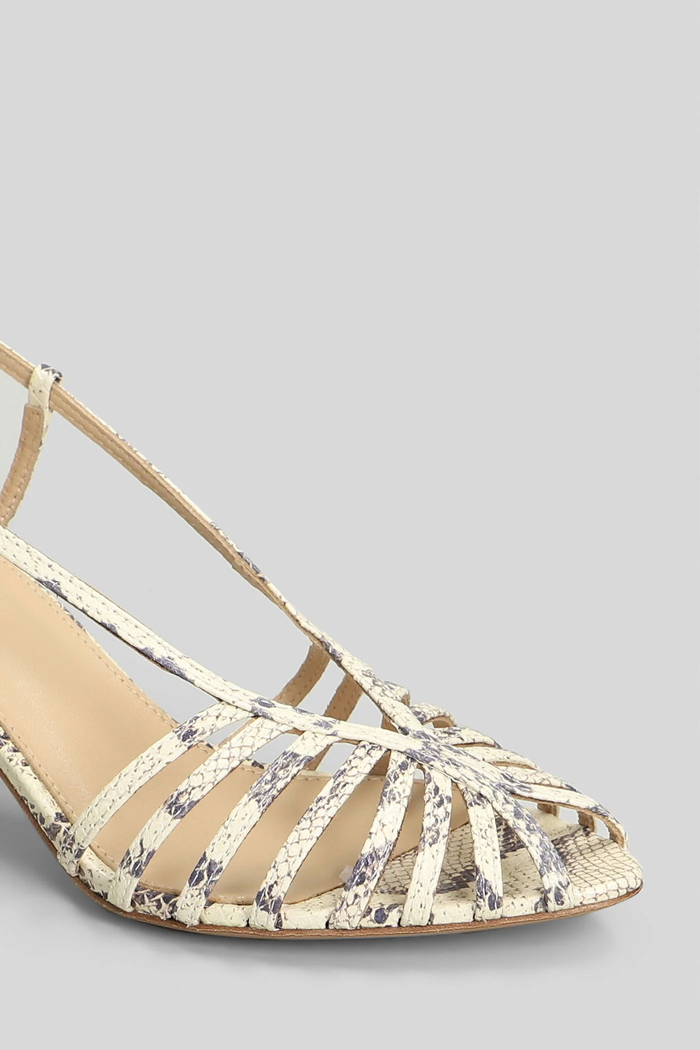 Agata 65 Sandals in beige leather - Image 5
