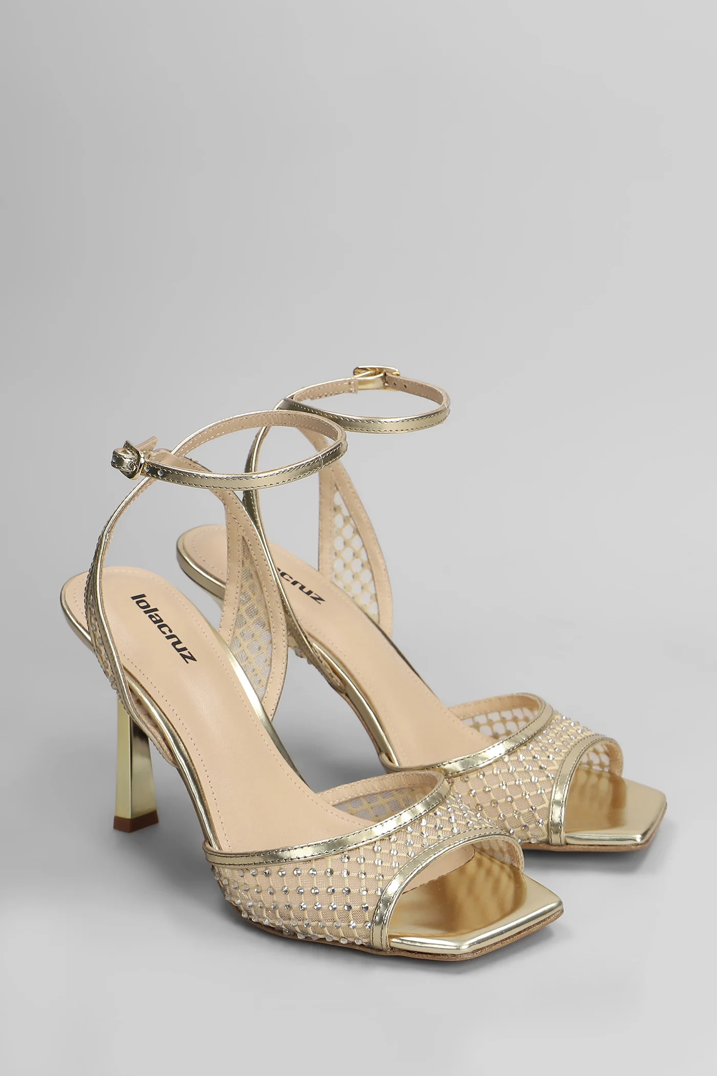 Carmen 95 Sandals in gold leather - Image 2