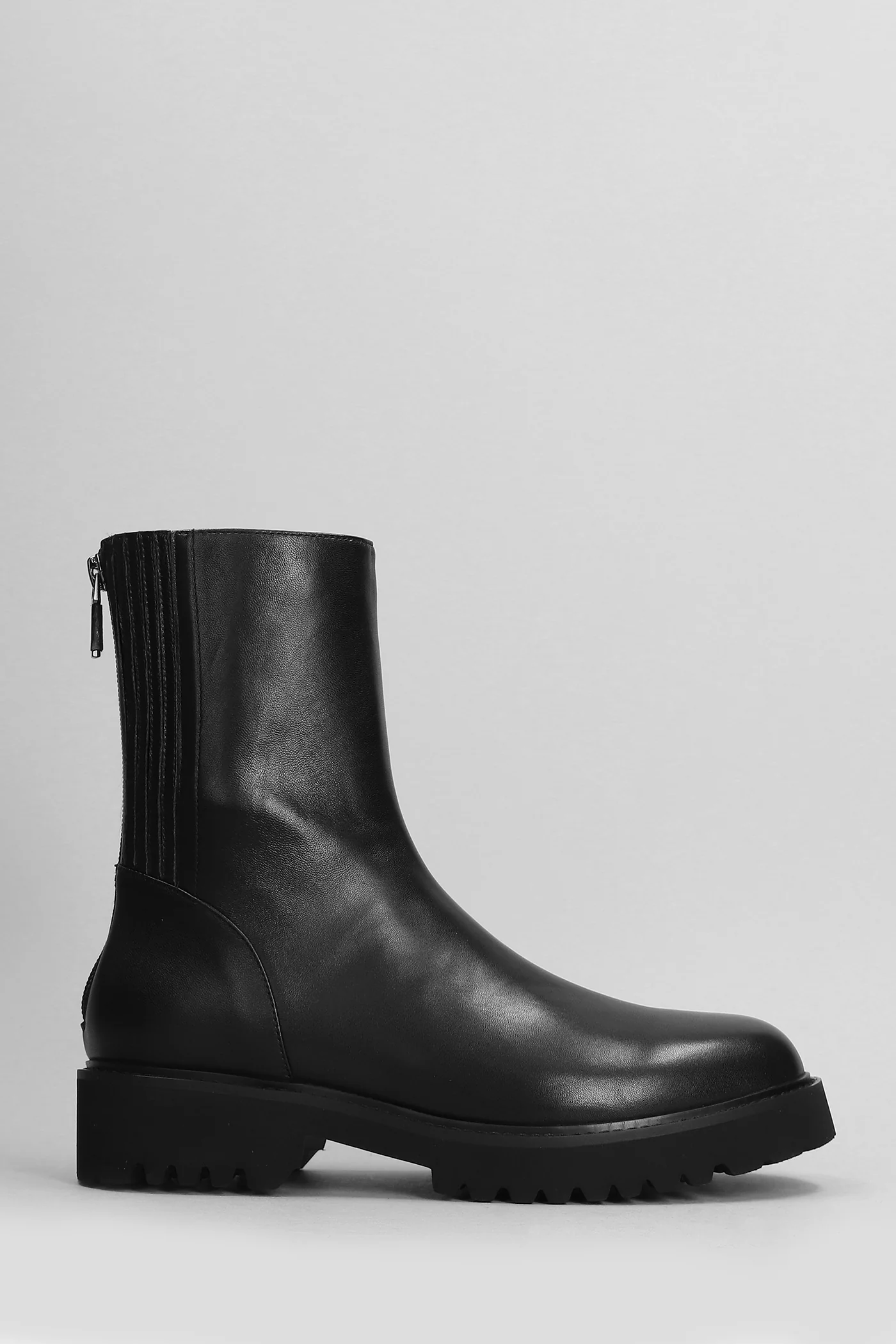 Eliz Combat boots in black leather