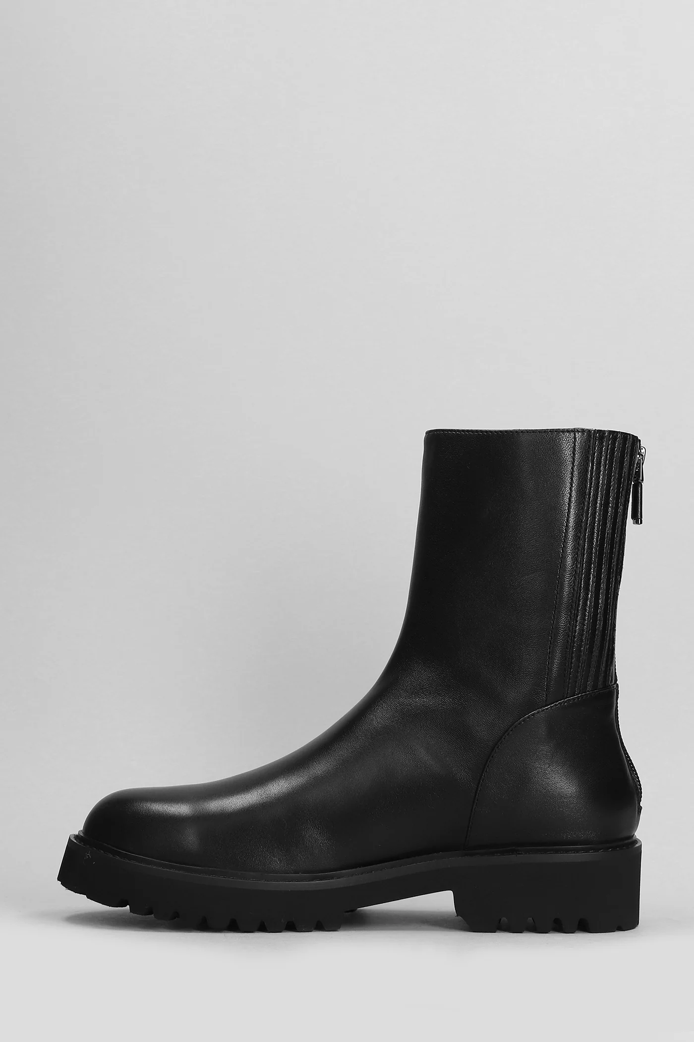 Eliz Combat boots in black leather - Image 3