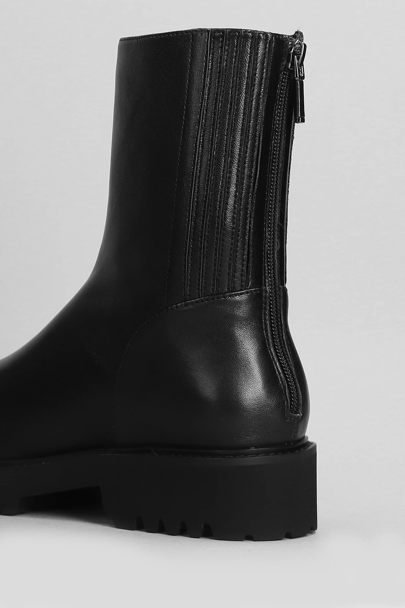 Eliz Combat boots in black leather - Image 5